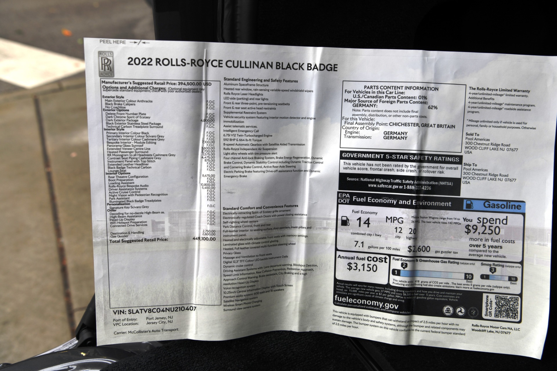 Used 2022 Rolls-Royce Black Badge Cullinan  | Chicago, IL