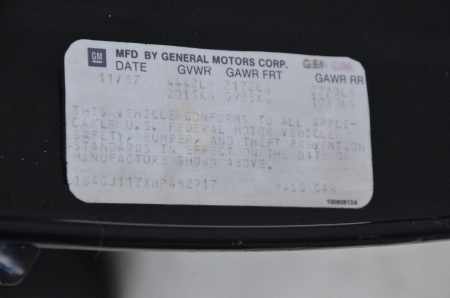 1987 Buick Grand National Stock 62917 For Sale Near