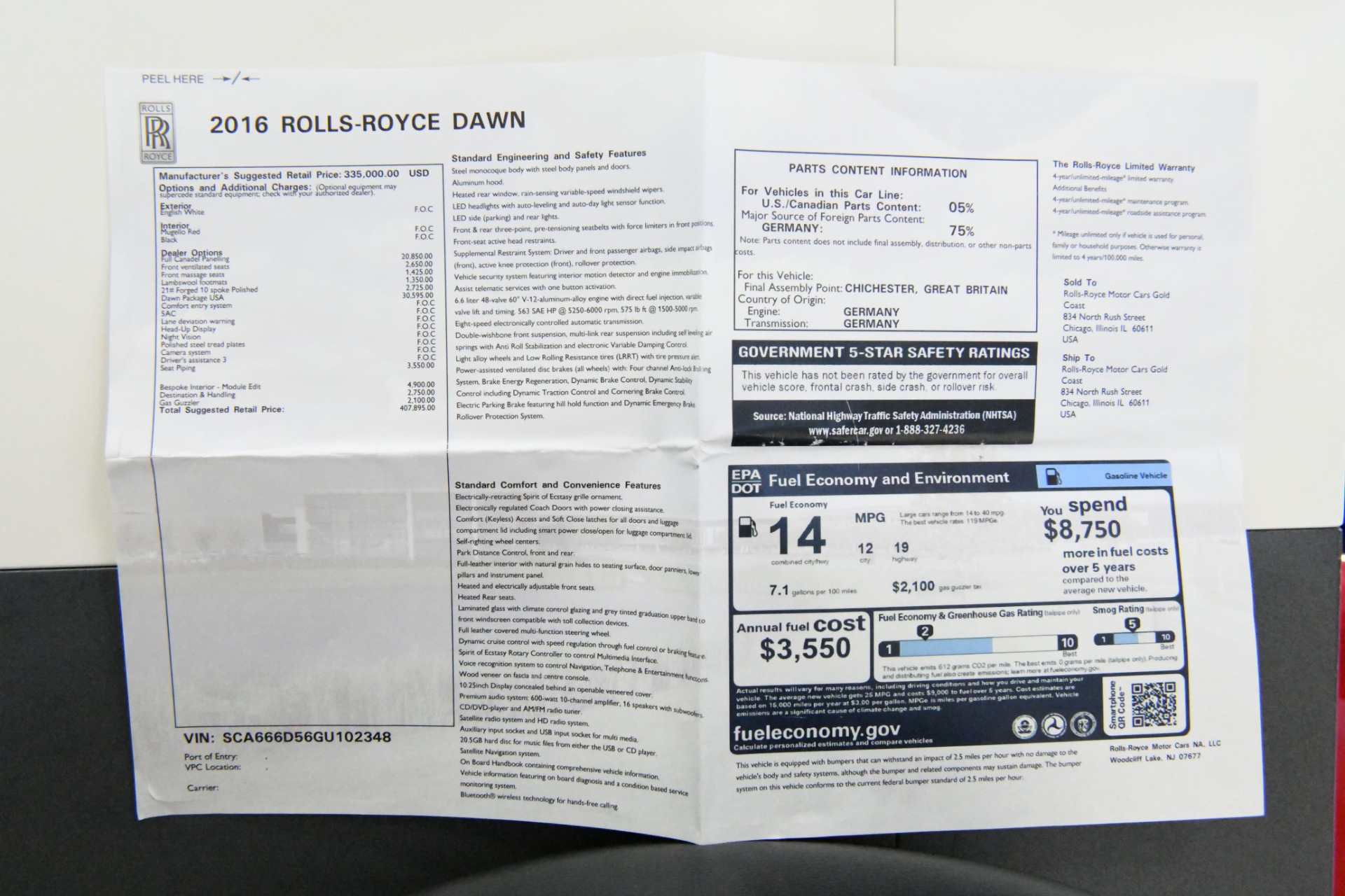 Used 2016 Rolls-Royce Dawn | St. Petersburg, FL