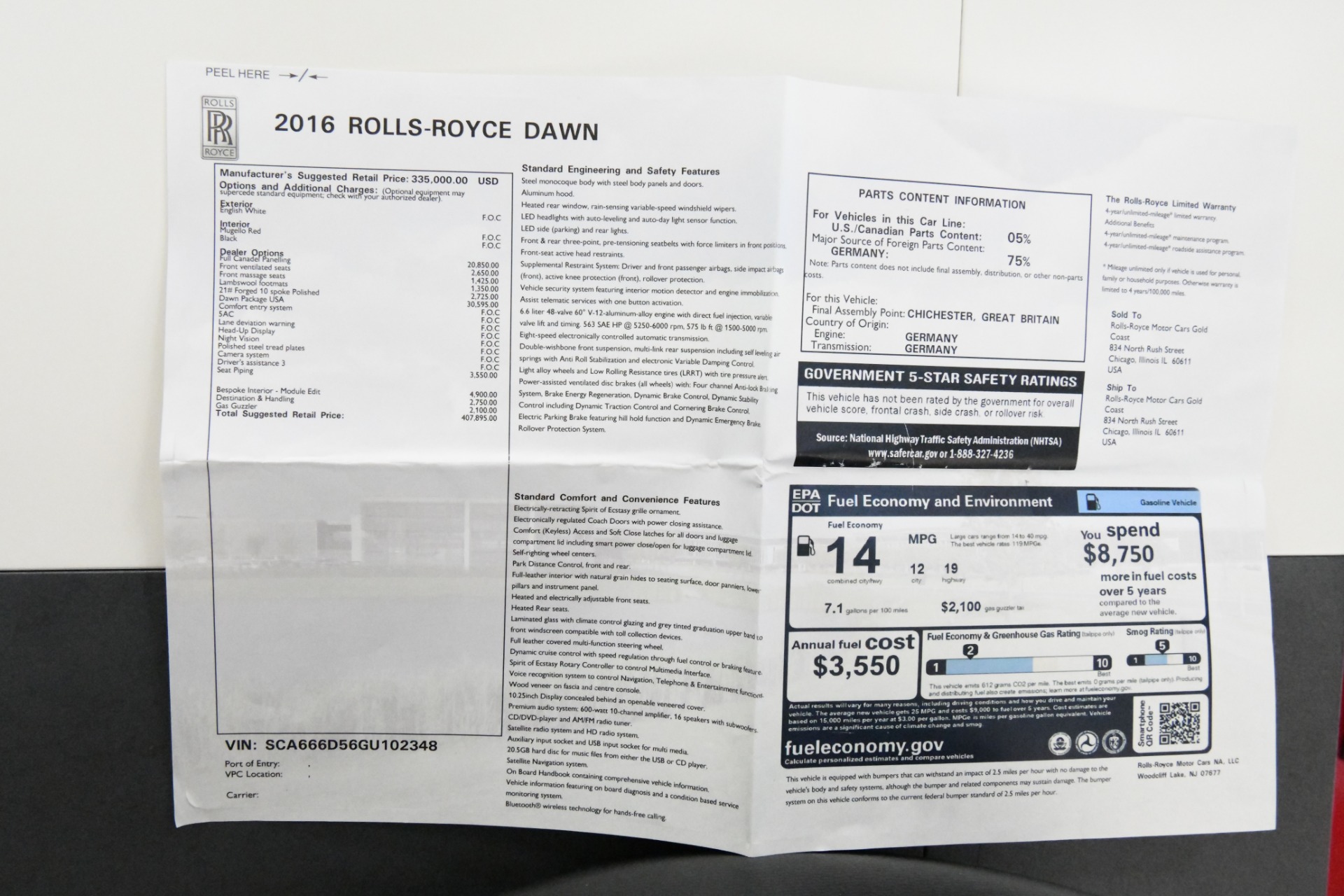 Used 2016 Rolls-Royce Dawn | St. Petersburg, FL
