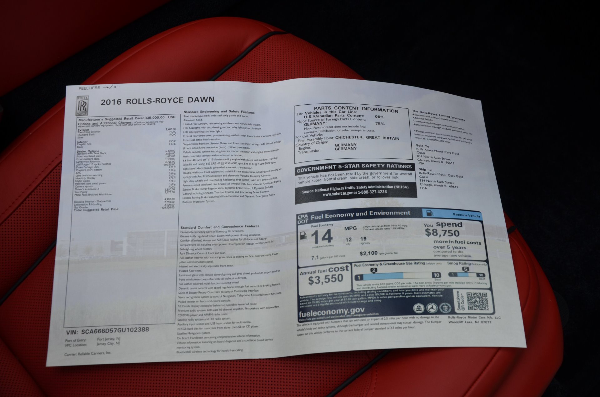 2016 Rolls-Royce Dawn Stock # Gc-Rich19 For Sale Near Chicago, Il | Il  Rolls-Royce Dealer
