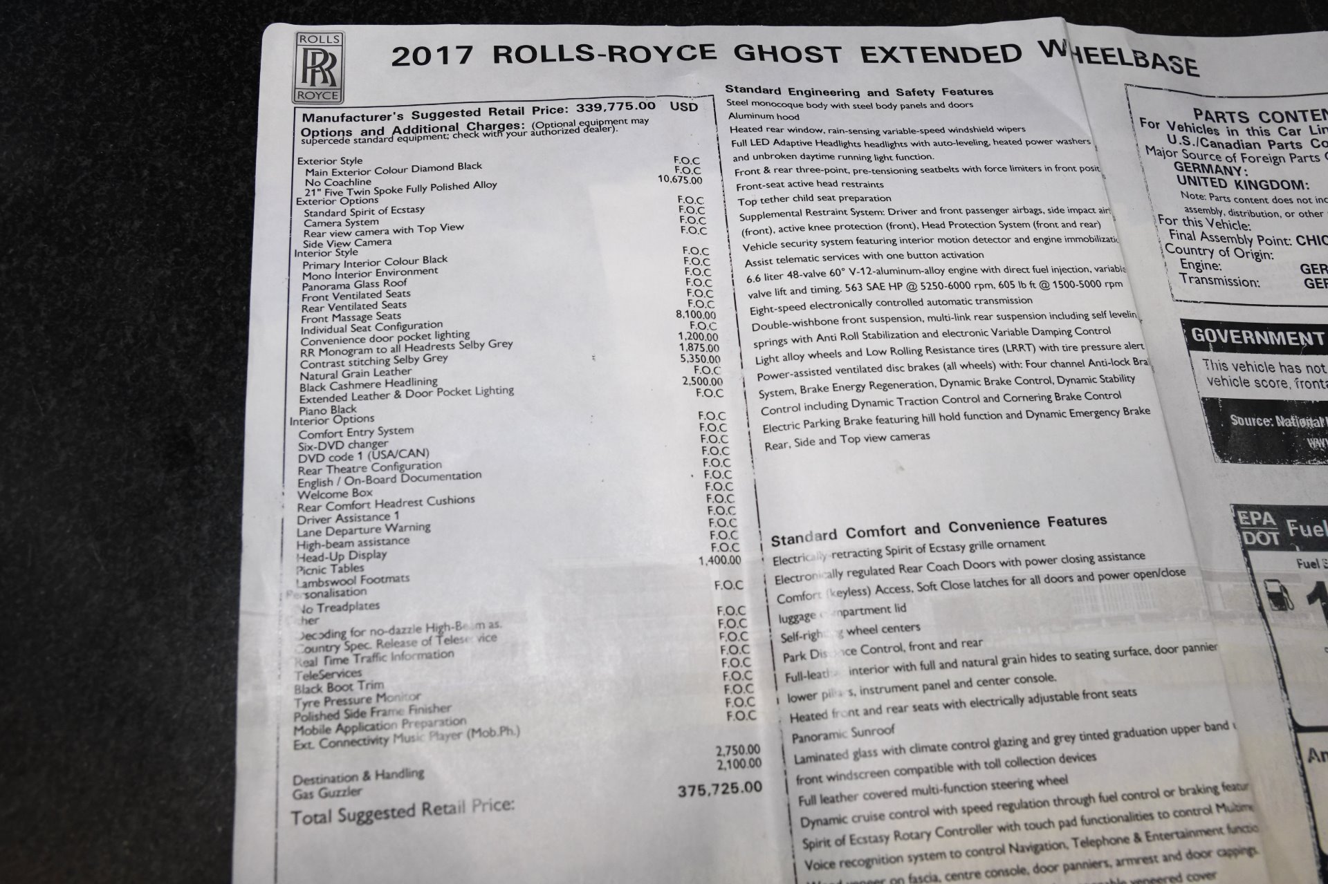 Used 2017 Rolls-Royce Ghost EXTENDED WHEELBASE EWB | St. Petersburg, FL