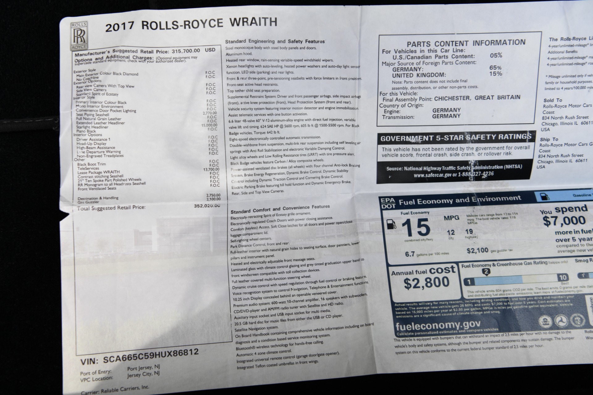 Used 2017 Rolls-Royce Wraith | St. Petersburg, FL