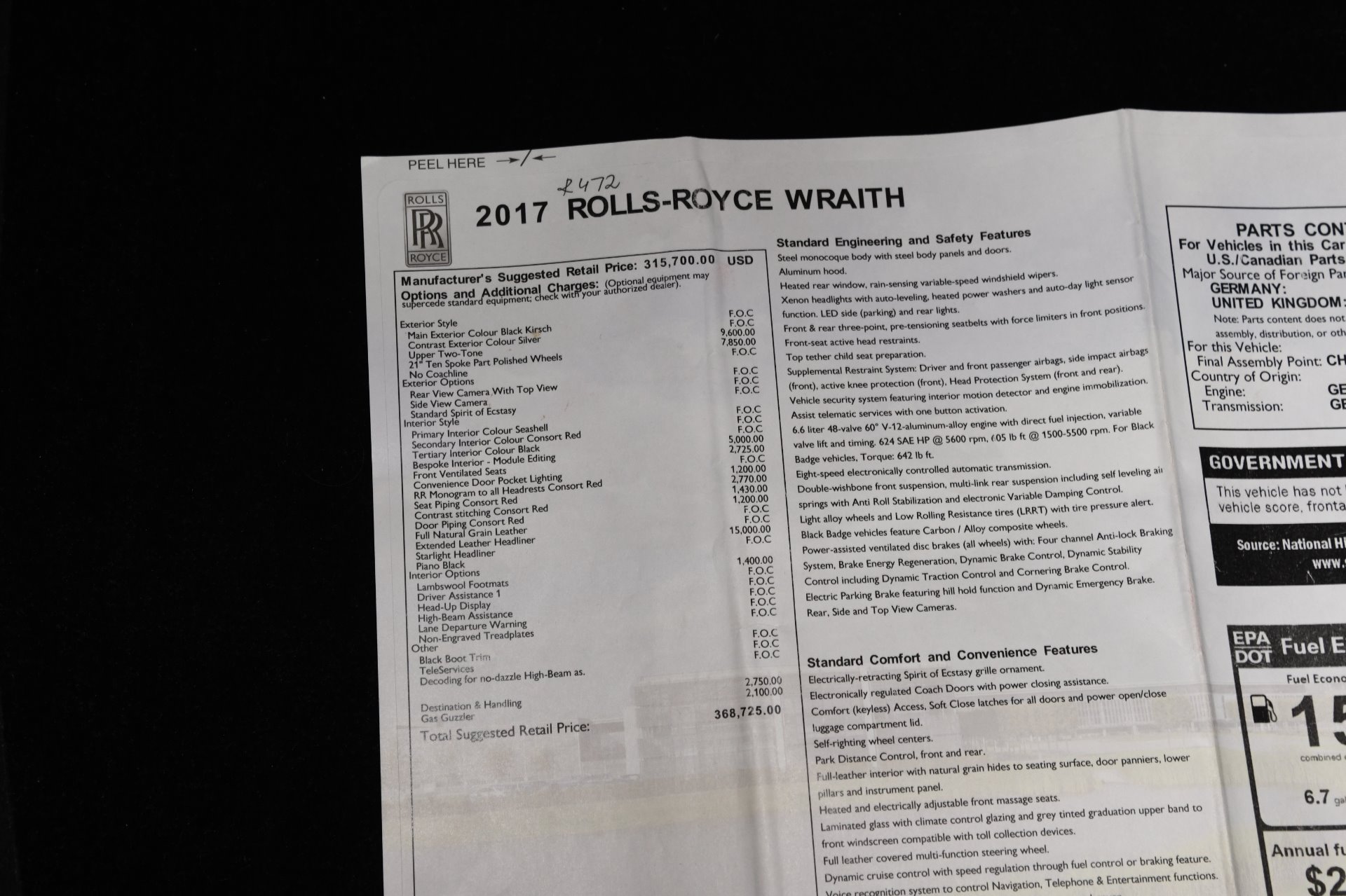 Used 2017 Rolls-Royce Wraith | St. Petersburg, FL