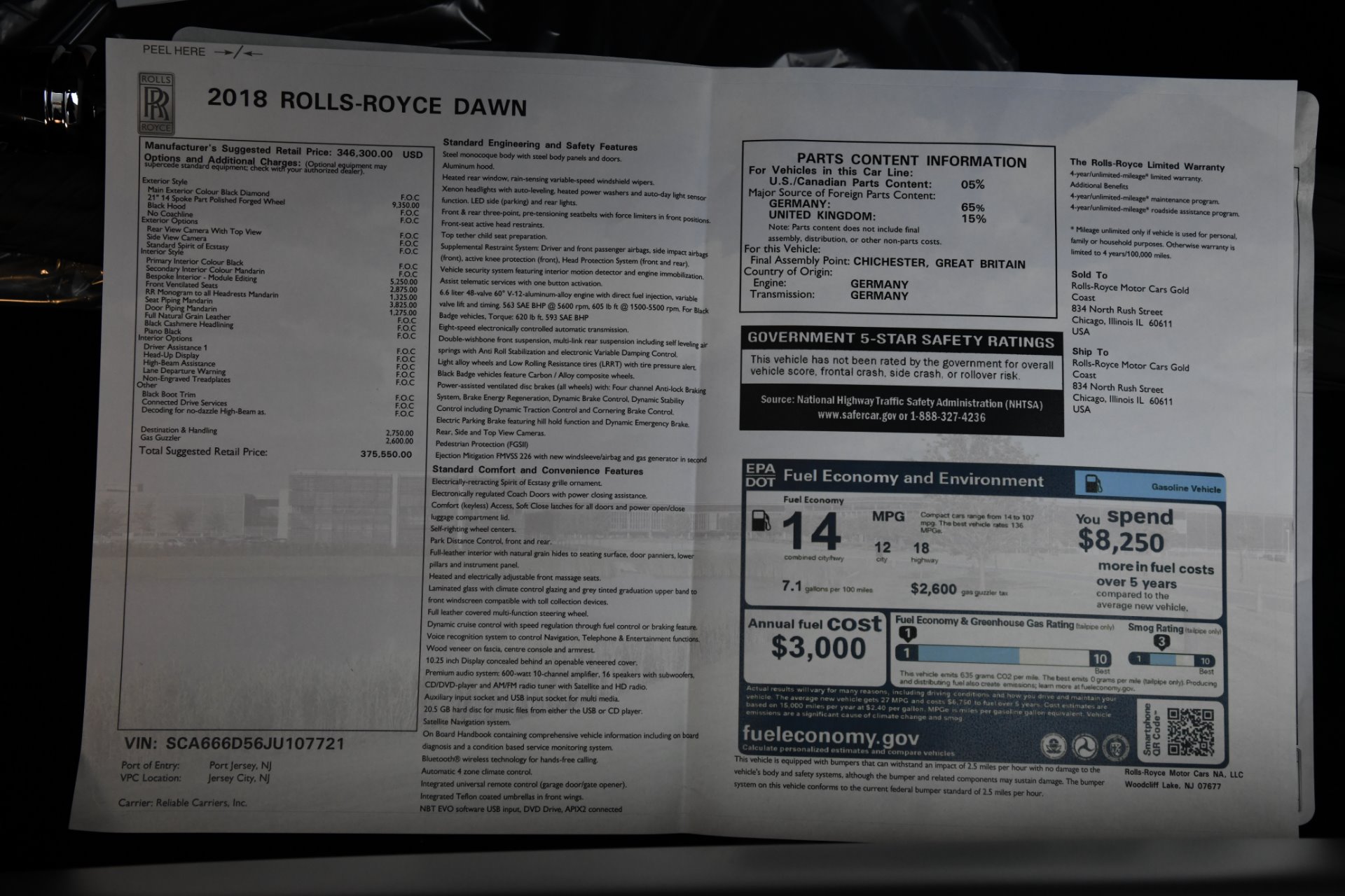 Used 2018 Rolls-Royce Dawn | St. Petersburg, FL