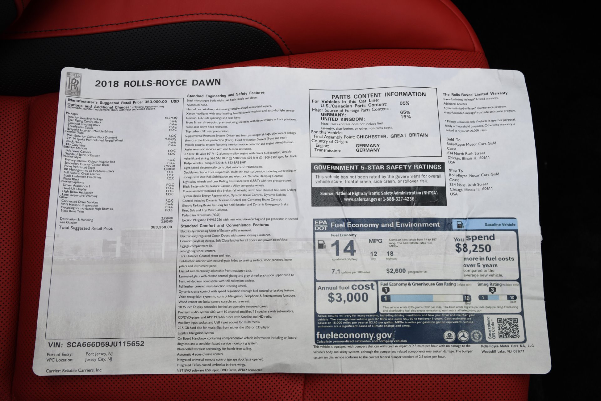Used 2018 Rolls-Royce Dawn | St. Petersburg, FL