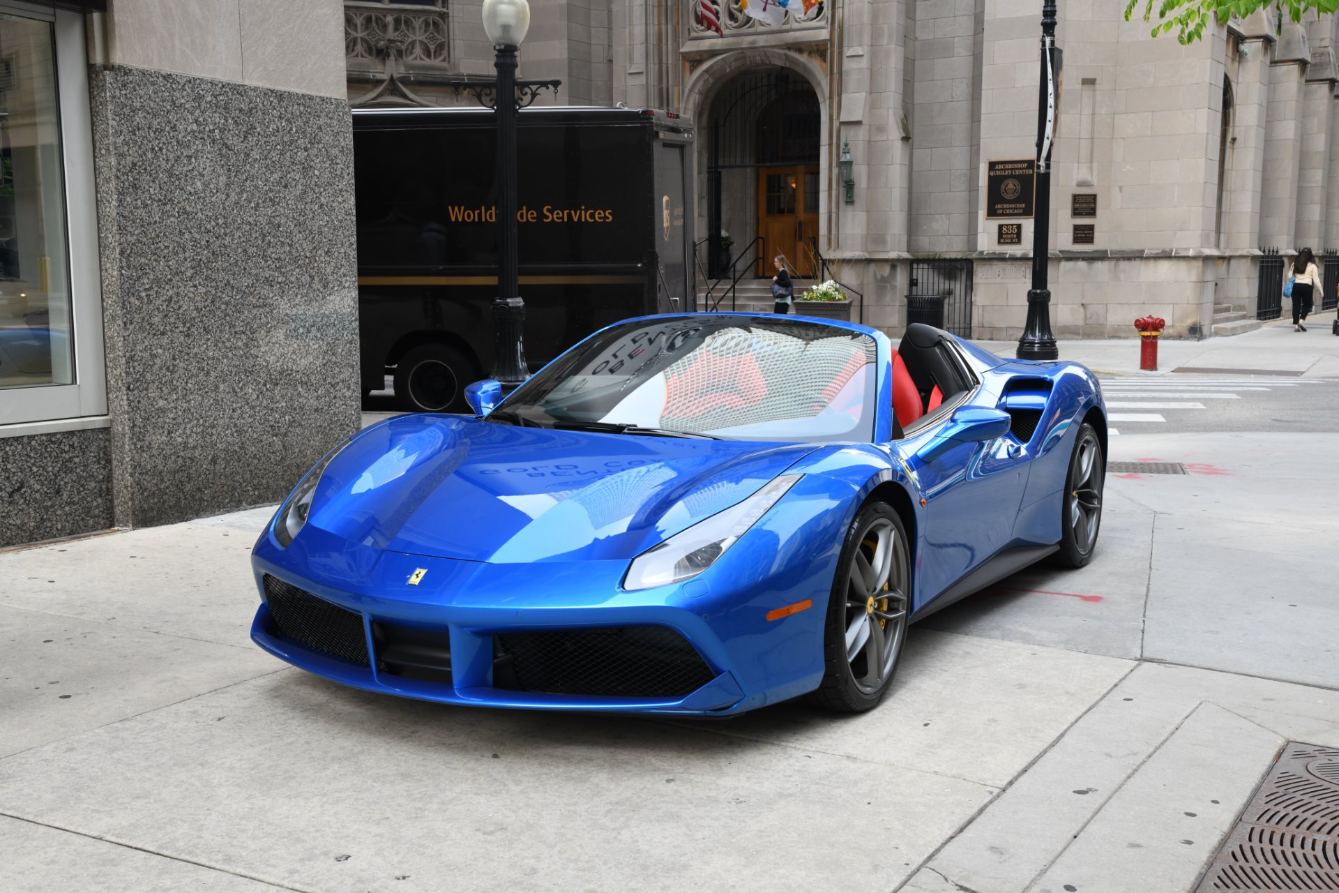 Феррари 488 Спайдер синий