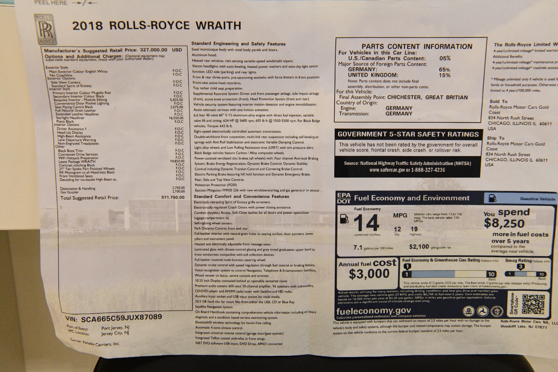 Used 2018 Rolls-Royce Wraith  | Chicago, IL