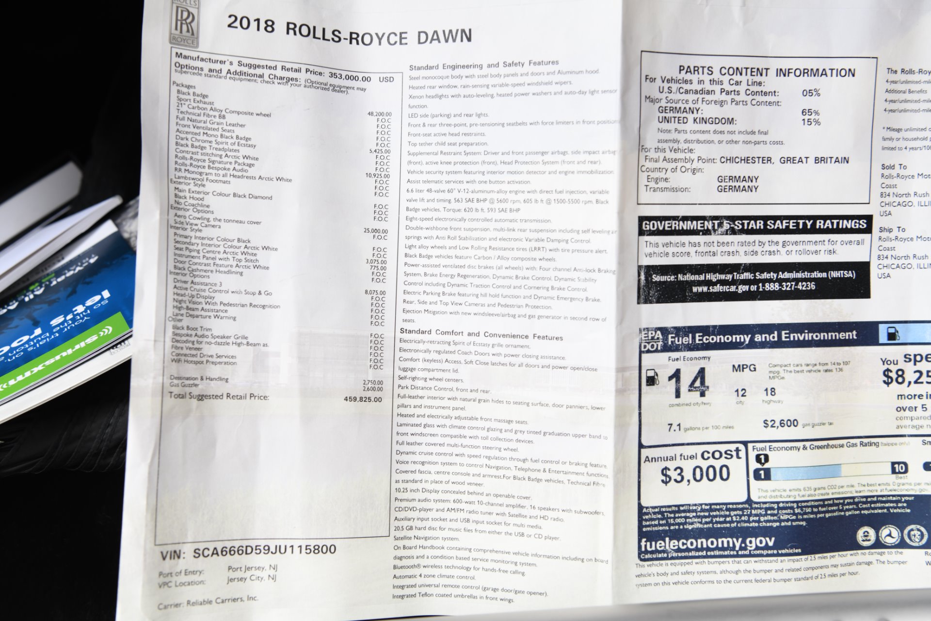 Used 2018 Rolls-Royce Dawn Black Badge | St. Petersburg, FL