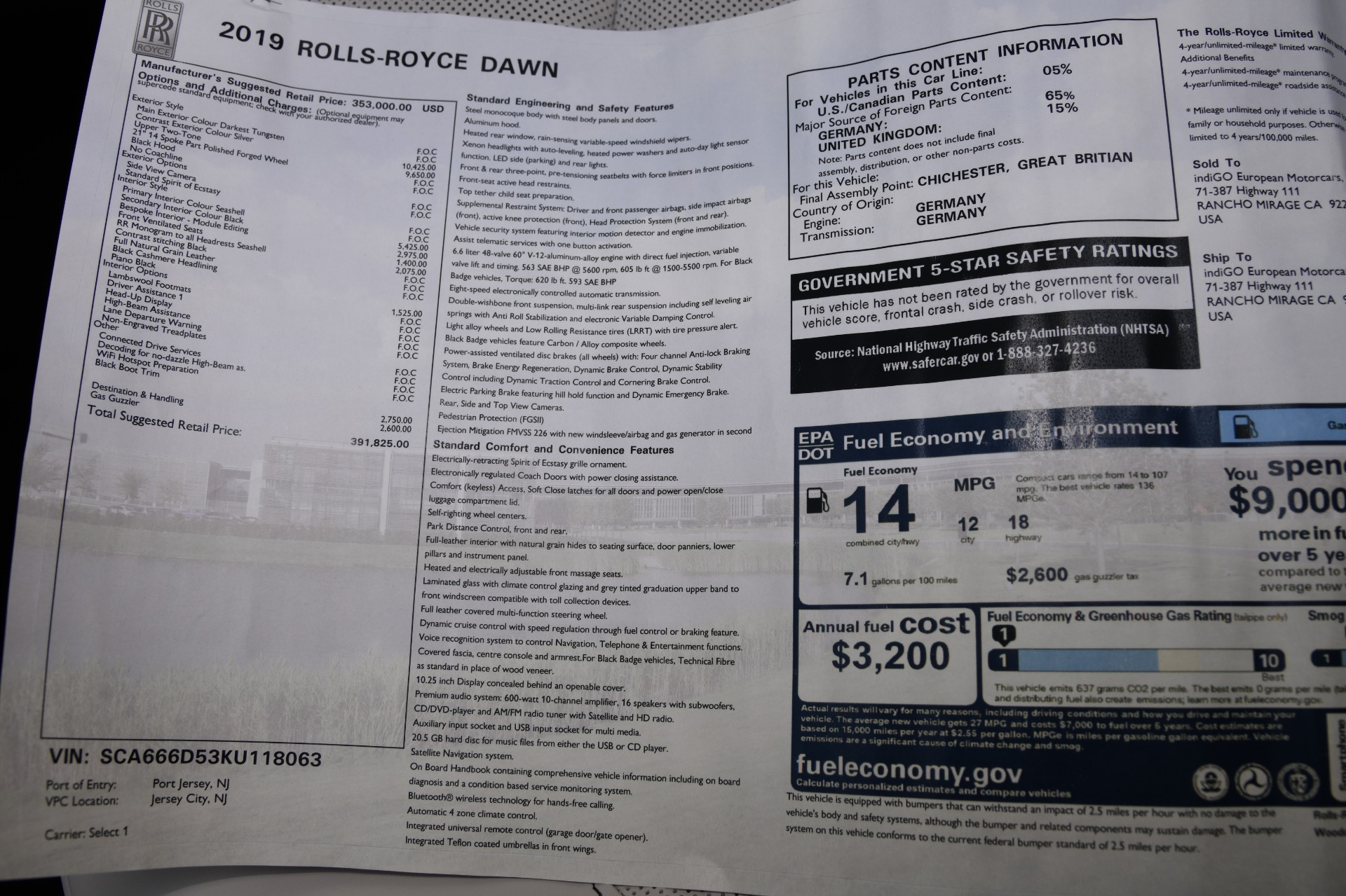 Used 2019 Rolls-Royce Dawn | St. Petersburg, FL