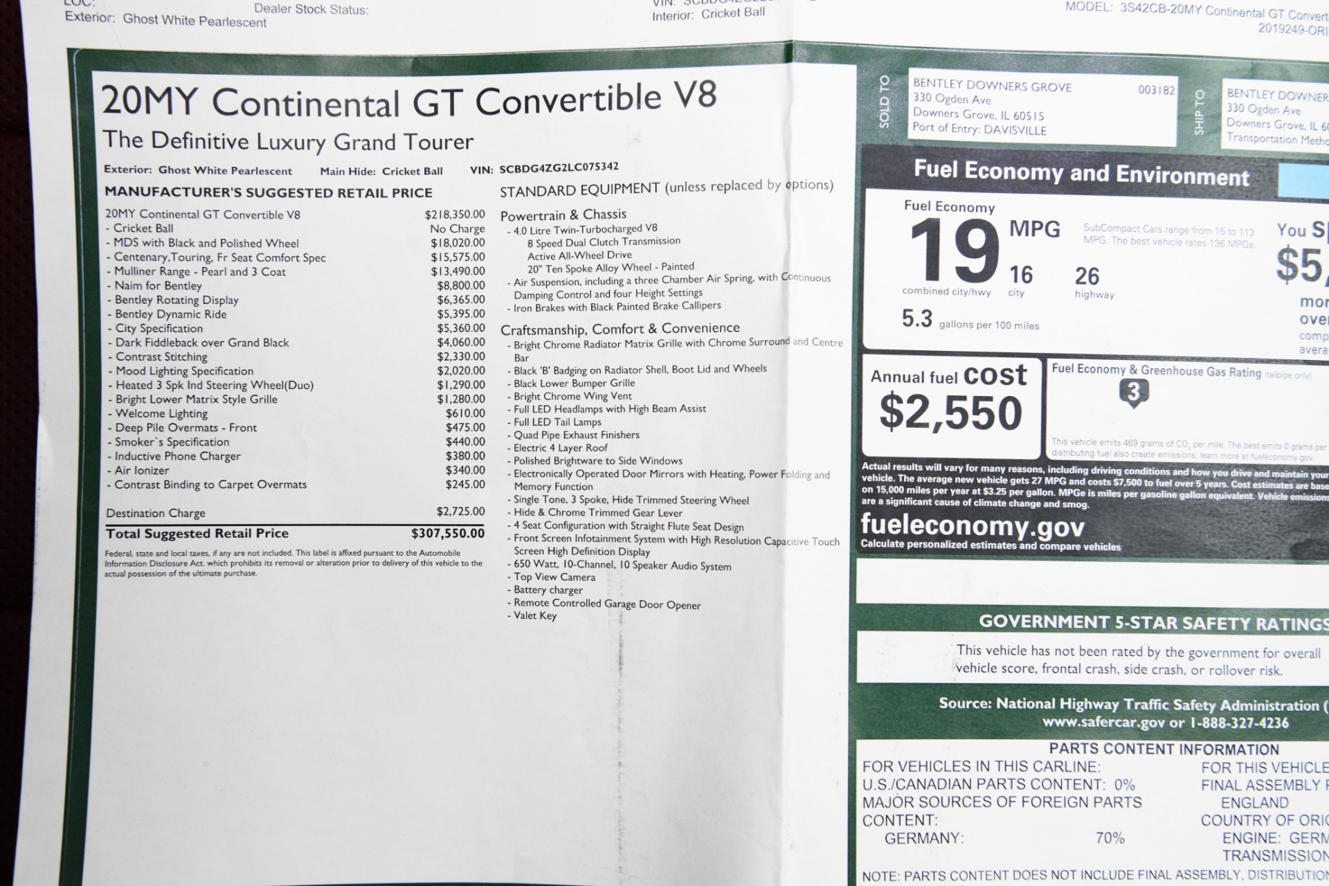 Used 2020 Bentley Continental GTC Convertible GT V8 | St. Petersburg, FL