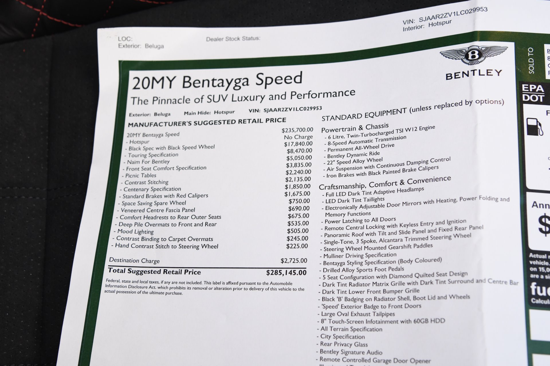 New 2020 Bentley Bentayga Speed | St. Petersburg, FL