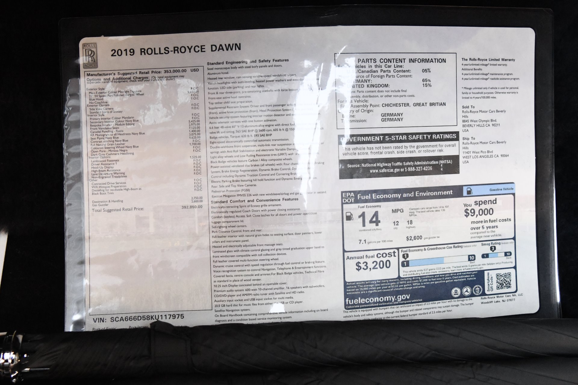 Used 2019 Rolls-Royce Dawn | St. Petersburg, FL