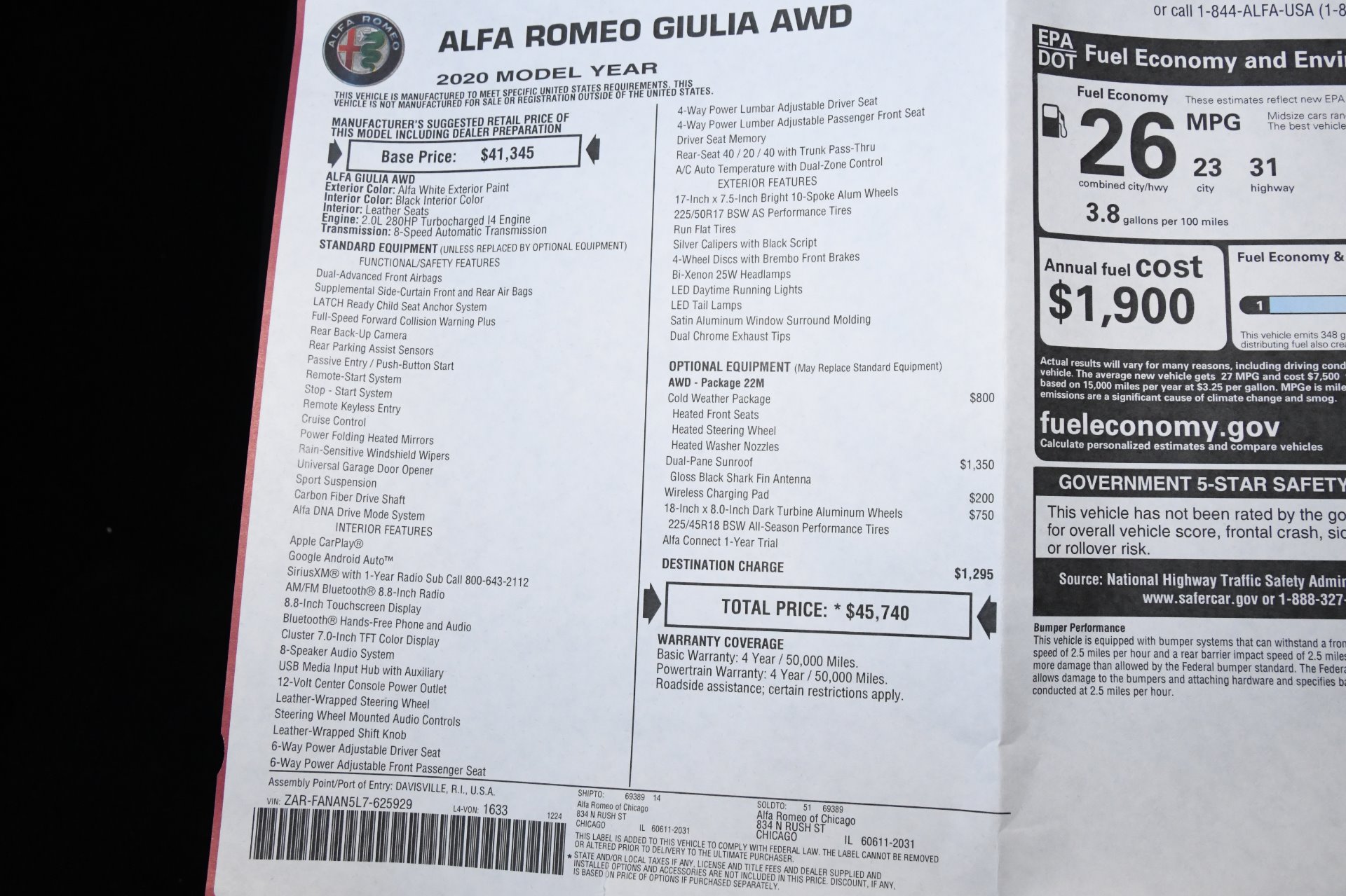 New 2020 Alfa Romeo Giulia | St. Petersburg, FL