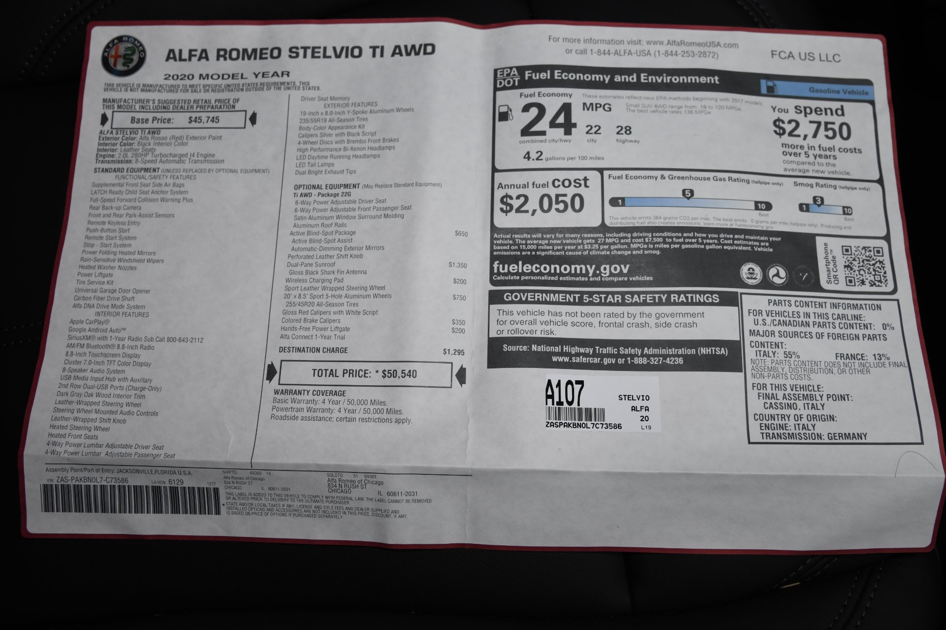 New 2020 Alfa Romeo Stelvio Ti Ti | St. Petersburg, FL