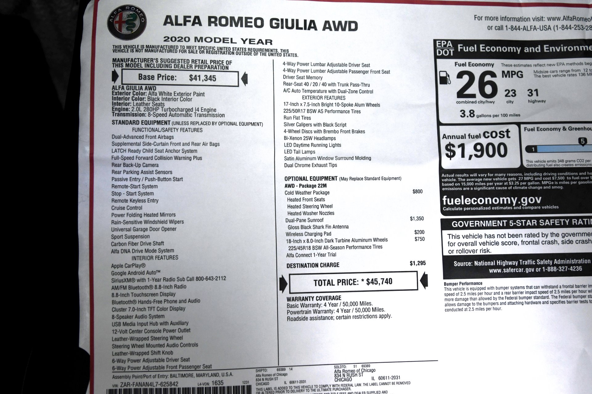 New 2020 Alfa Romeo Giulia | St. Petersburg, FL