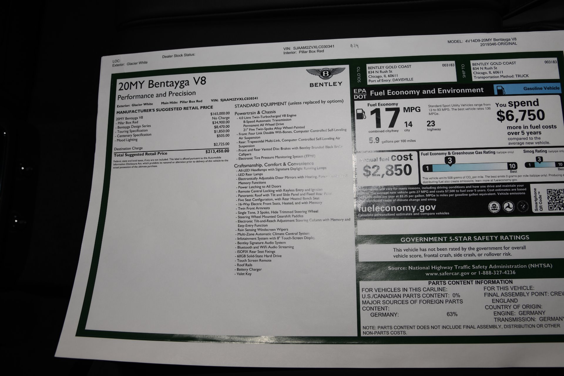 Used 2020 Bentley Bentayga V8 Design Series | St. Petersburg, FL