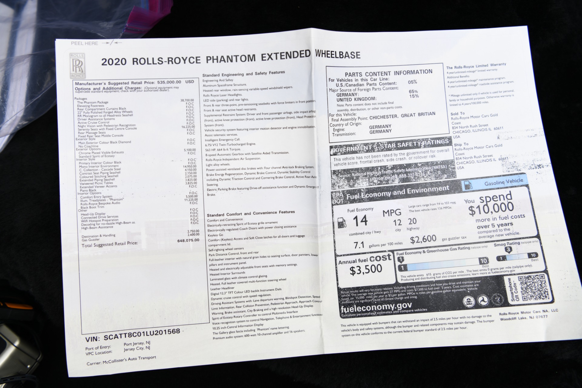 Used 2020 Rolls-Royce Phantom Extended Wheelbase | St. Petersburg, FL