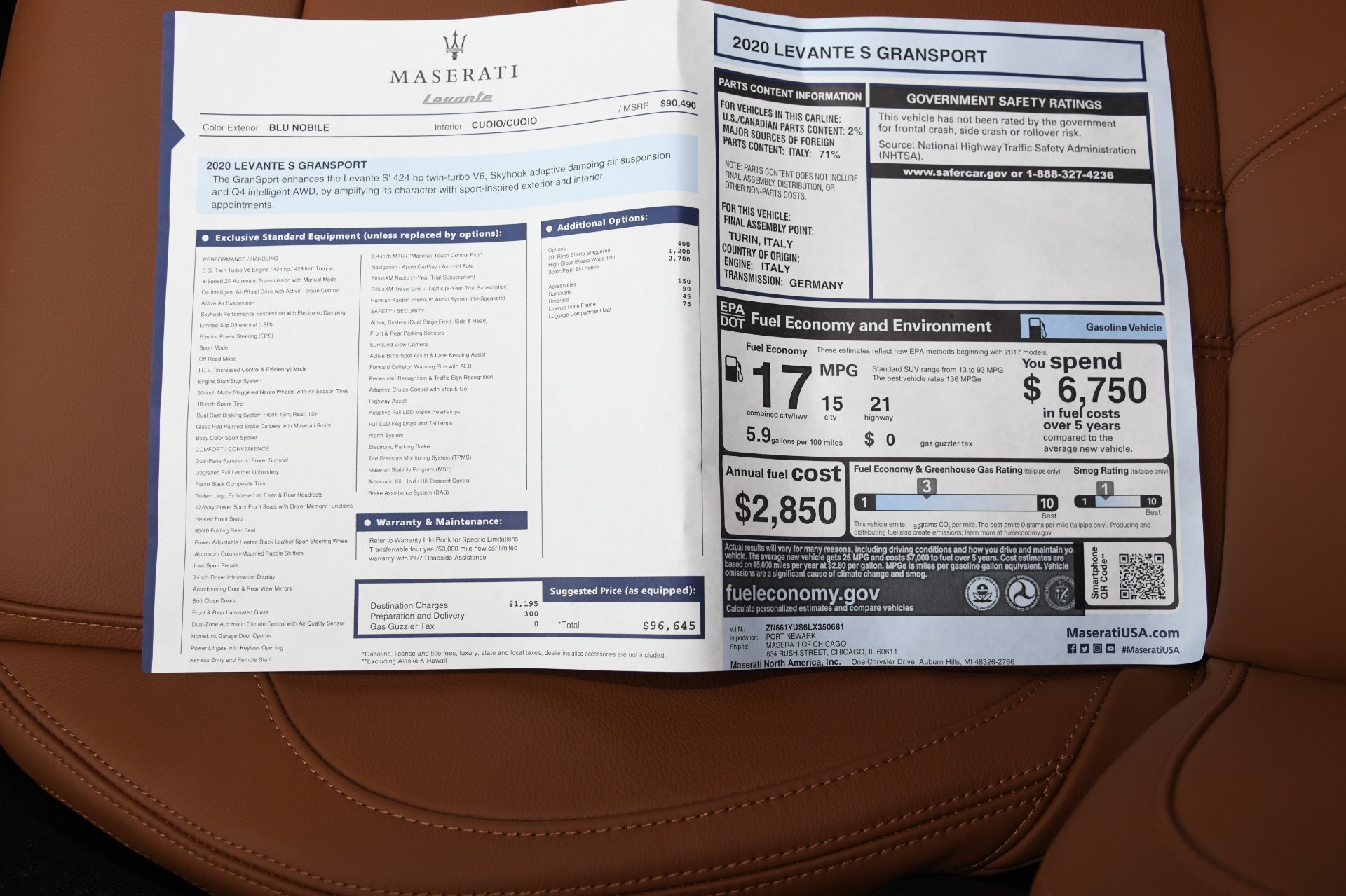 New 2020 Maserati Levante S GranSport | St. Petersburg, FL