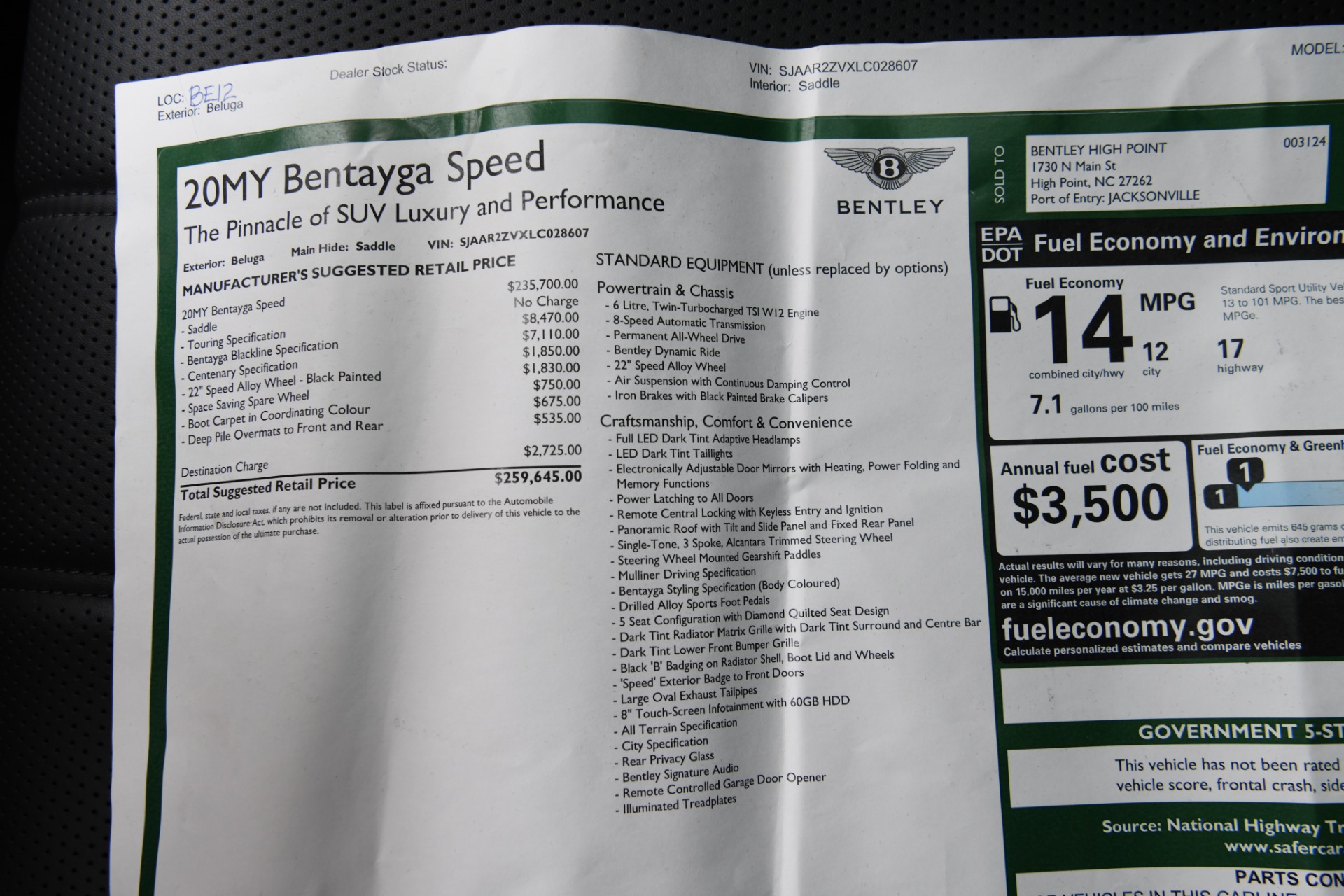 Used 2020 Bentley Bentayga Speed | St. Petersburg, FL