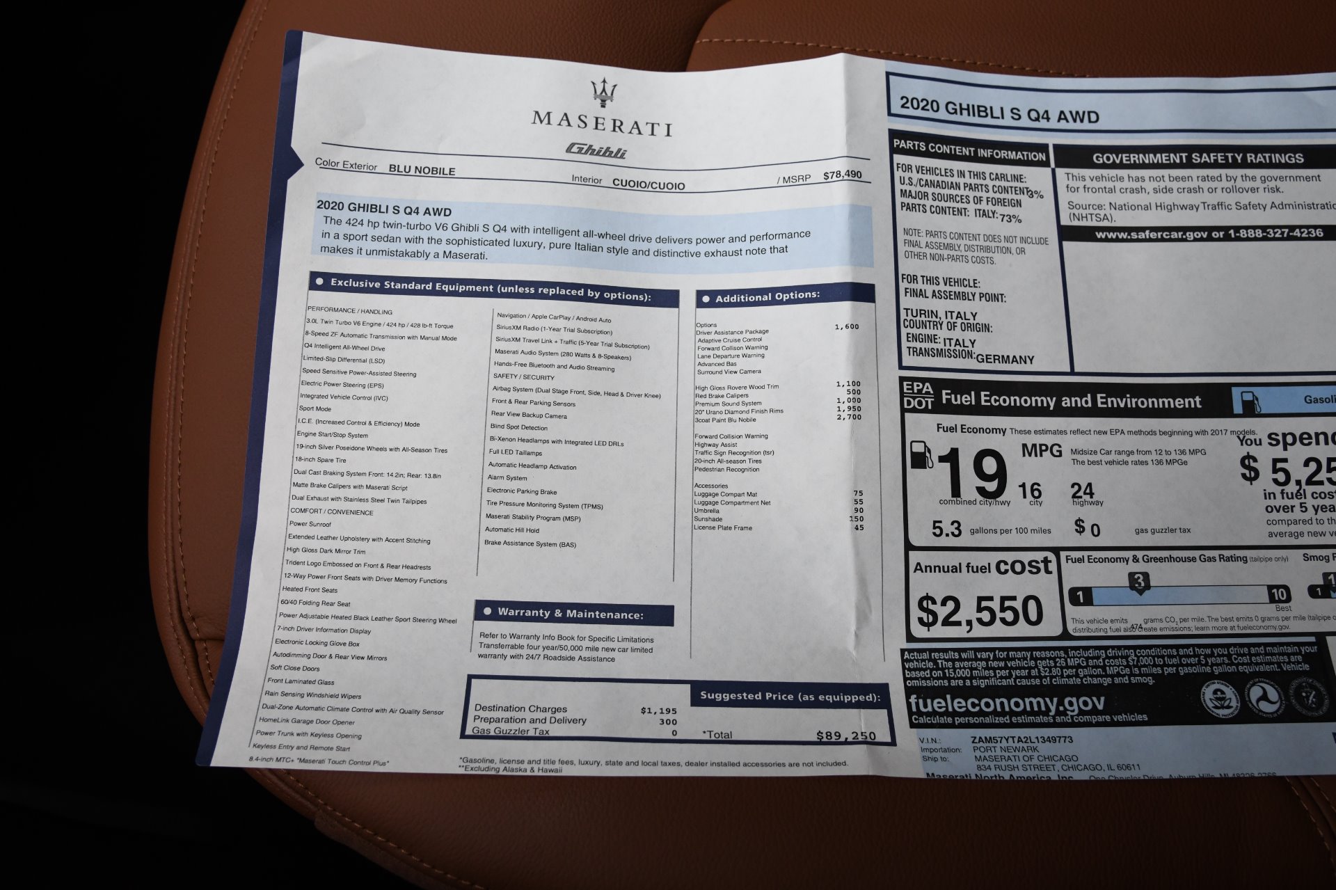 New 2020 Maserati Ghibli SQ4 | St. Petersburg, FL