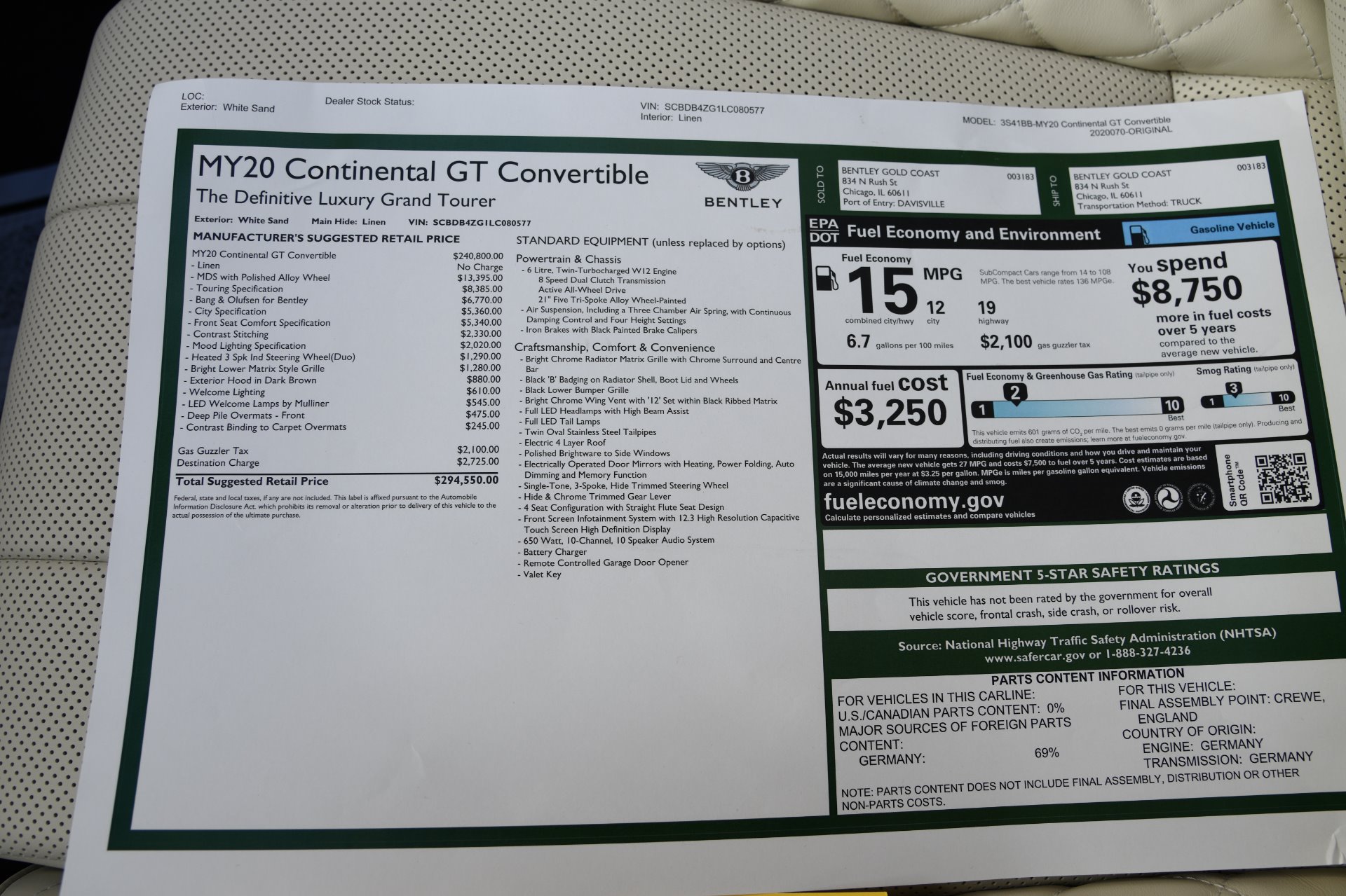 Used 2020 Bentley Continental GT Convertible GT | St. Petersburg, FL