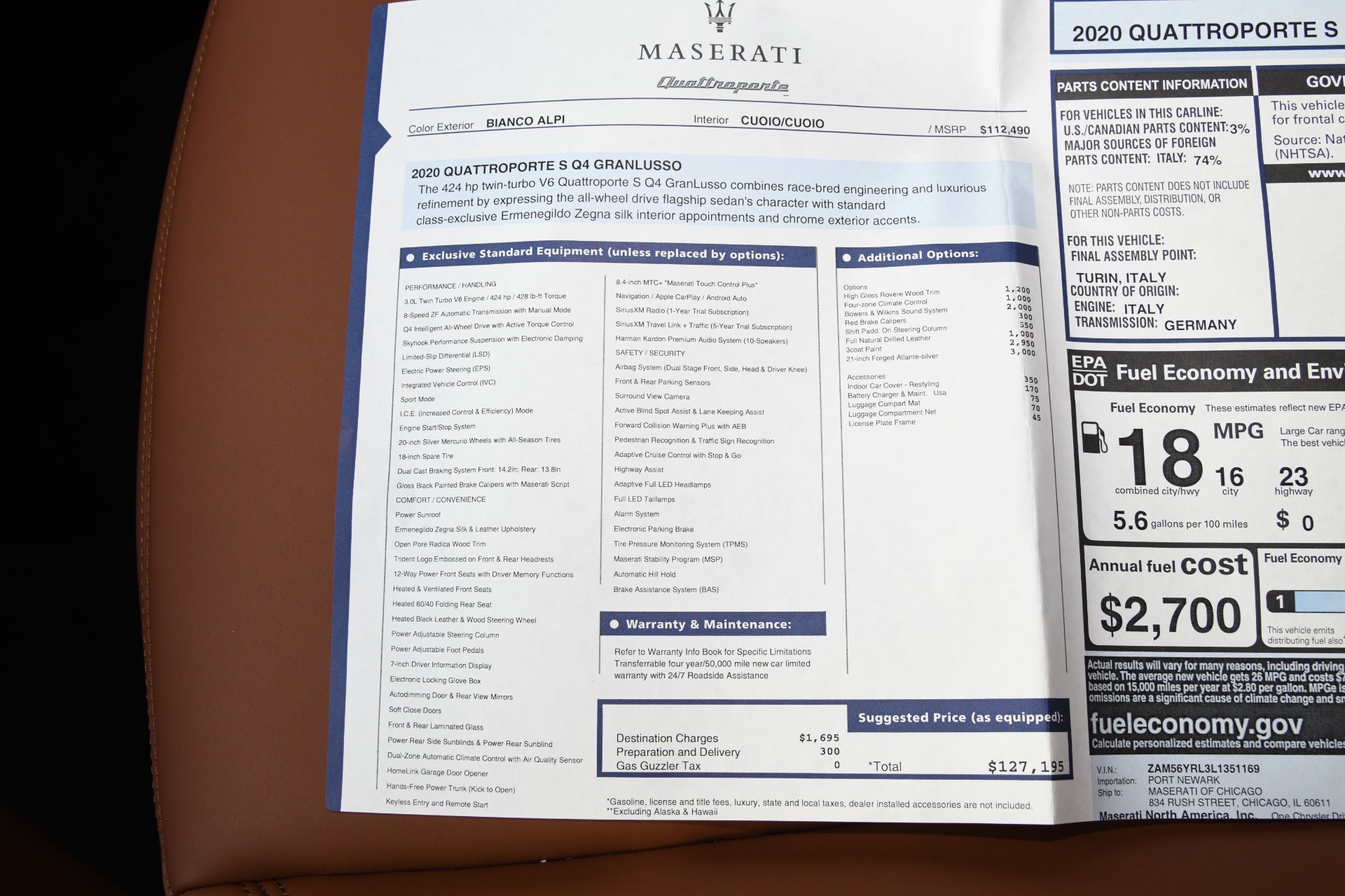 New 2020 Maserati Quattroporte SQ4 S Q4 GranLusso | St. Petersburg, FL