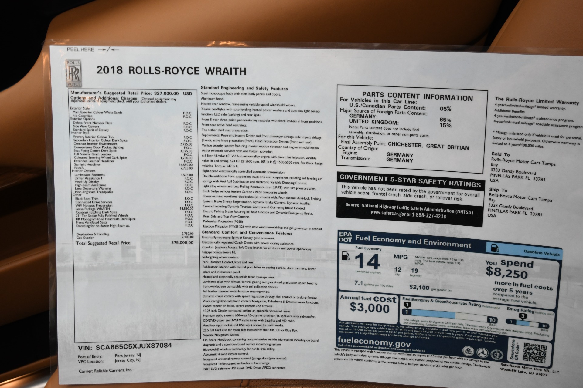 Used 2018 Rolls-Royce Wraith | St. Petersburg, FL