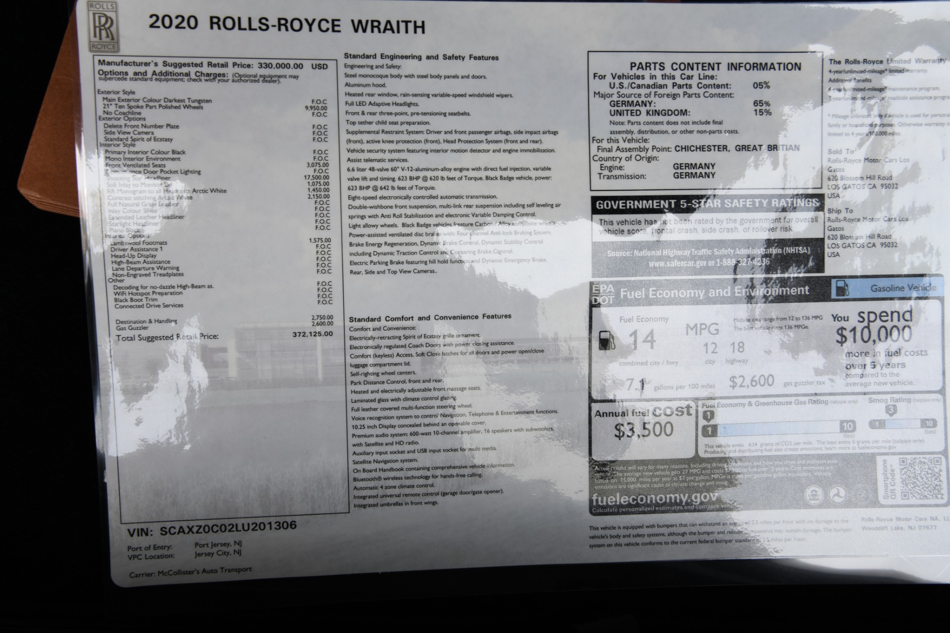 New 2020 Rolls-Royce Wraith | St. Petersburg, FL