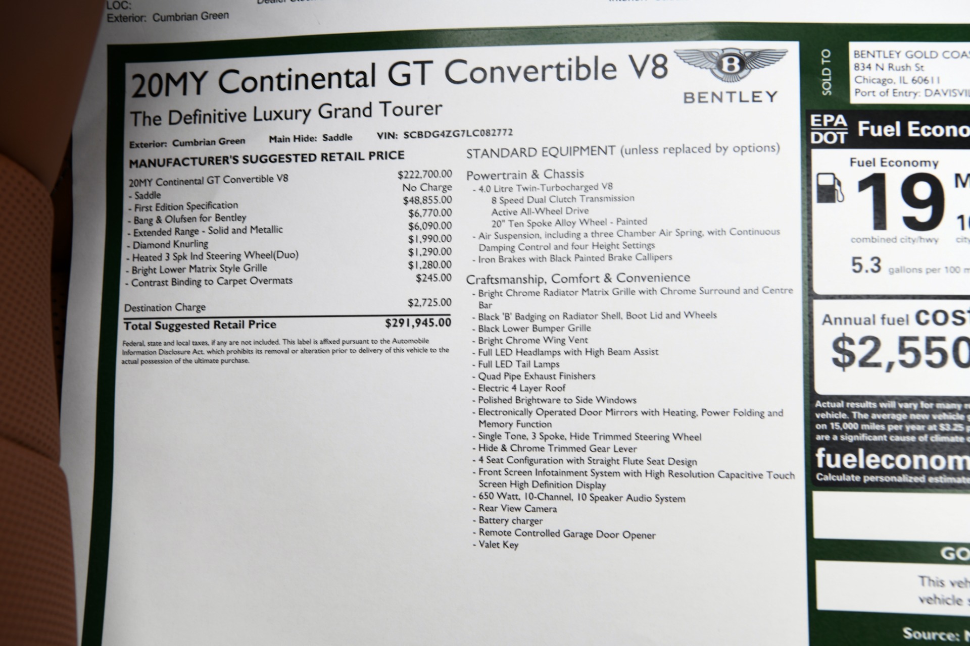 New 2020 Bentley Continental GT V8 Convertible GTC V8 | St. Petersburg, FL