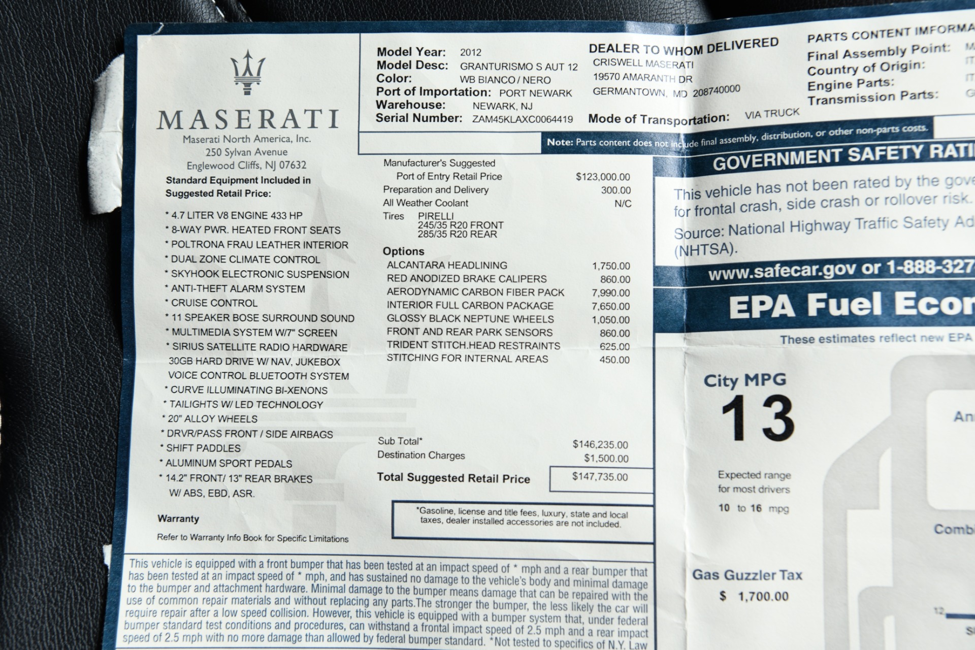 Used 2012 Maserati GranTurismo S Automatic | St. Petersburg, FL
