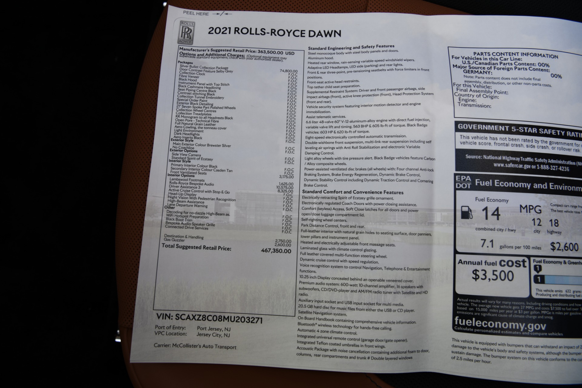 New 2021 Rolls-Royce Dawn SILVER BULLET COLLECTION | St. Petersburg, FL