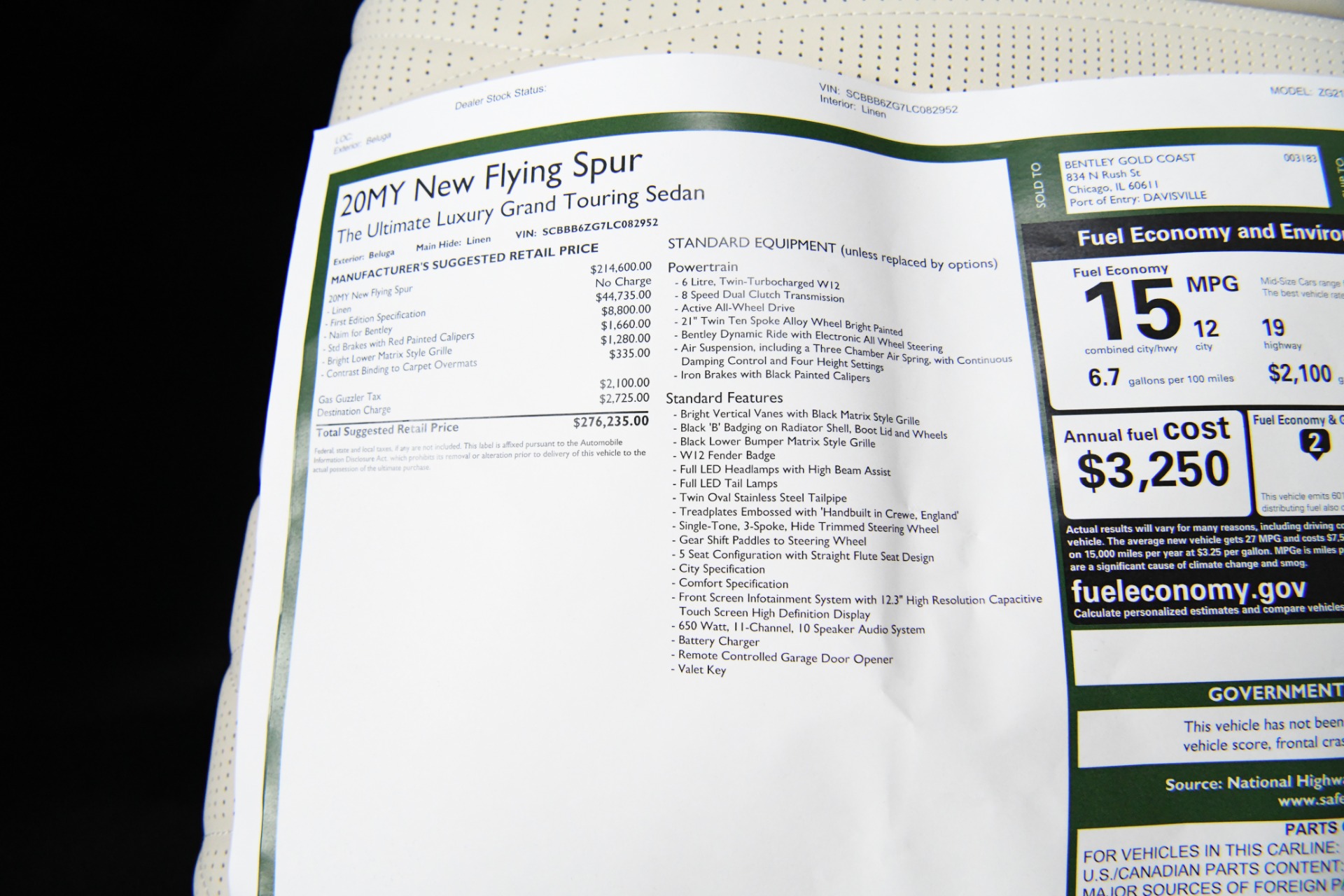Used 2020 Bentley Flying Spur W12 W12 | St. Petersburg, FL