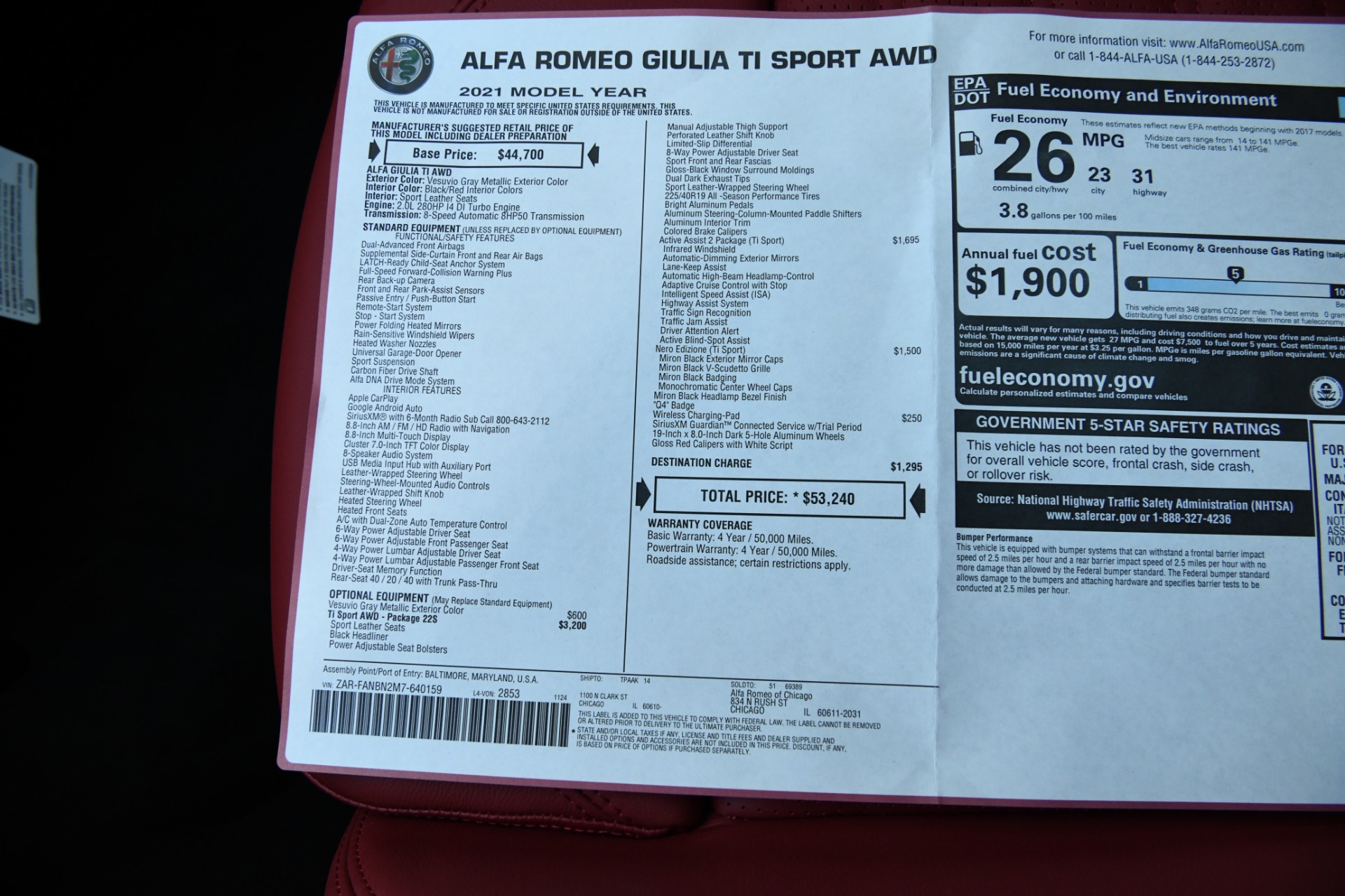 New 2021 Alfa Romeo Giulia Ti Sport | St. Petersburg, FL