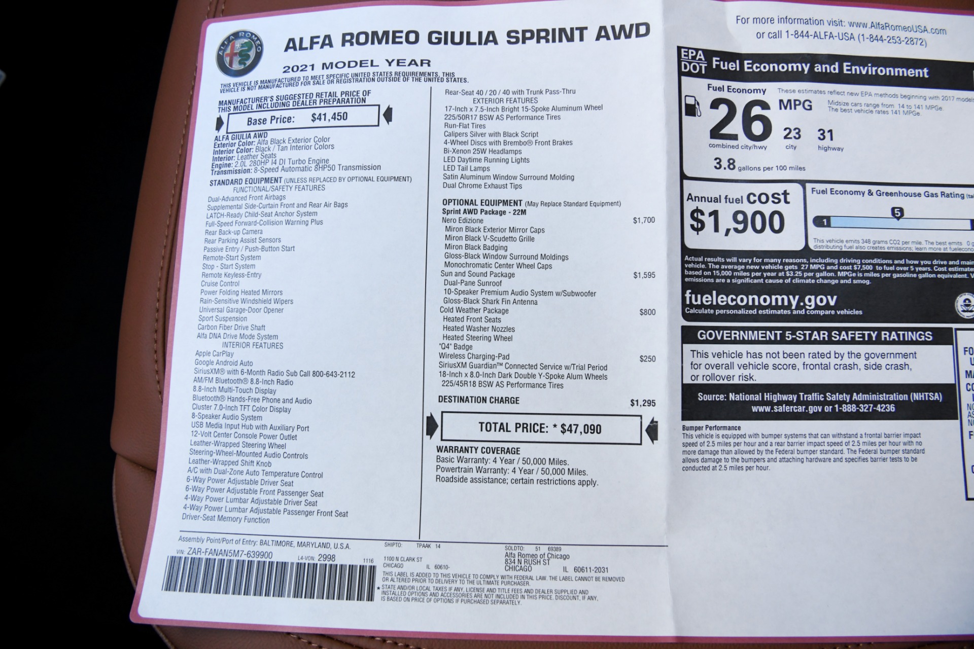 New 2021 Alfa Romeo Giulia Sprint | St. Petersburg, FL