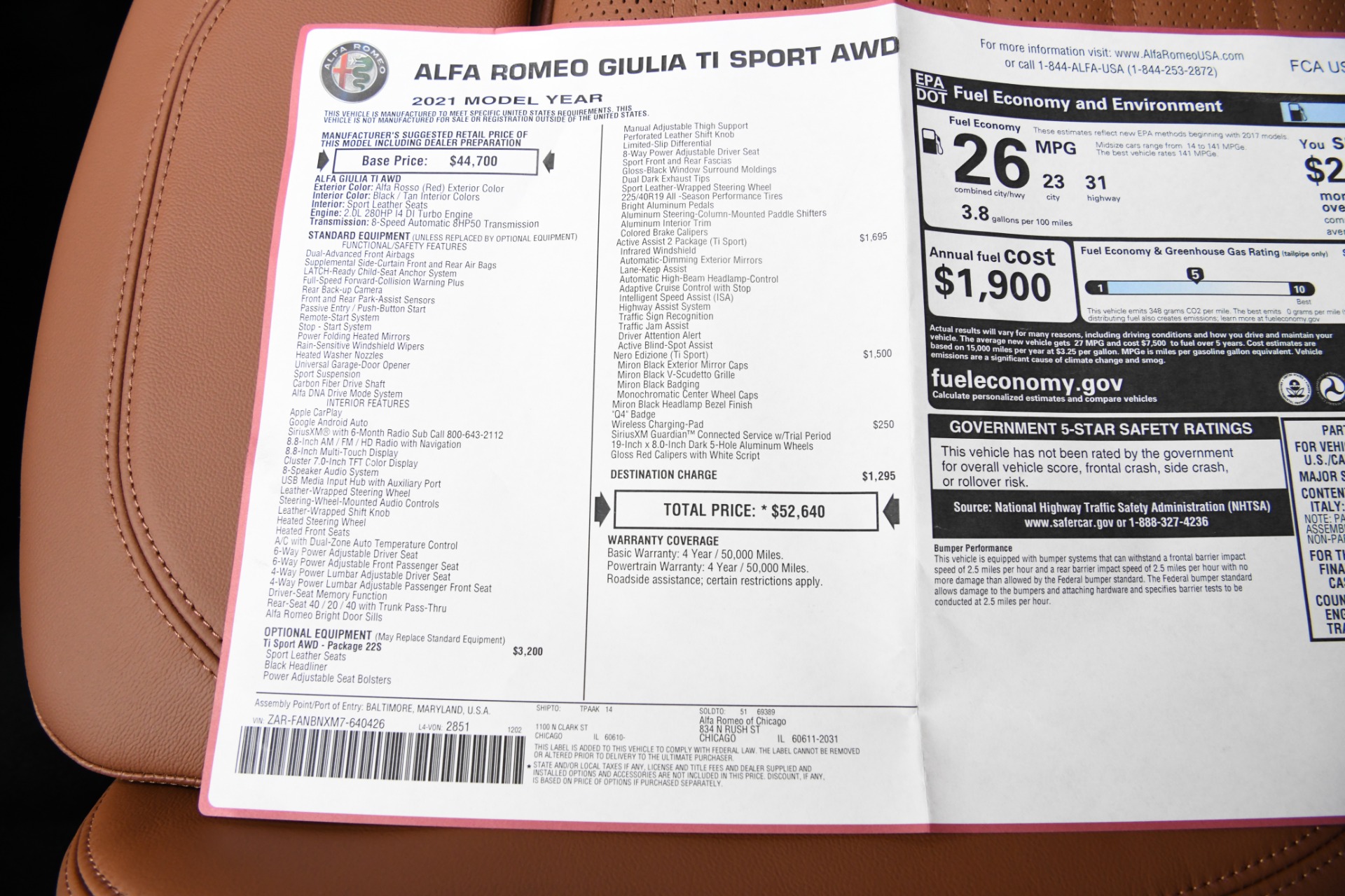 New 2021 Alfa Romeo Giulia Ti Sport | St. Petersburg, FL