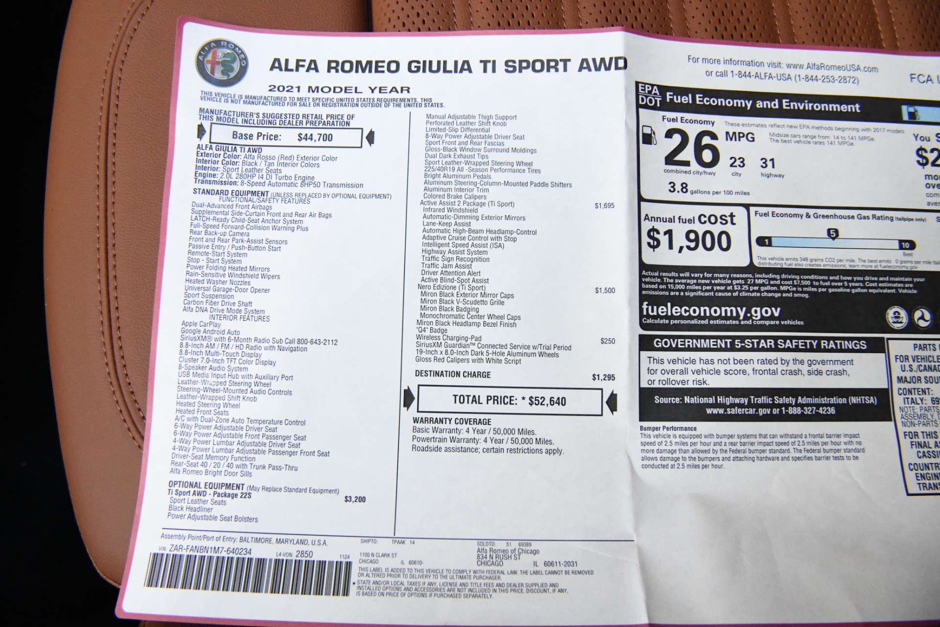 New 2021 Alfa Romeo Giulia Ti Sport | St. Petersburg, FL