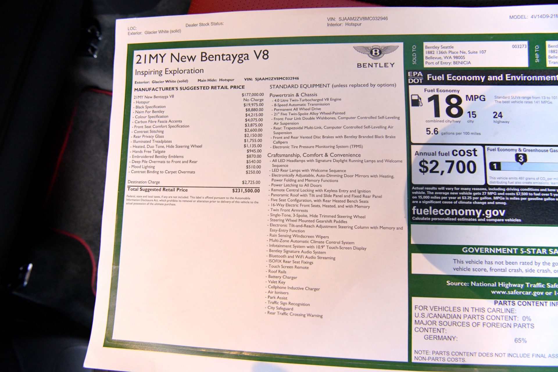 New 2021 Bentley Bentayga V8 | St. Petersburg, FL