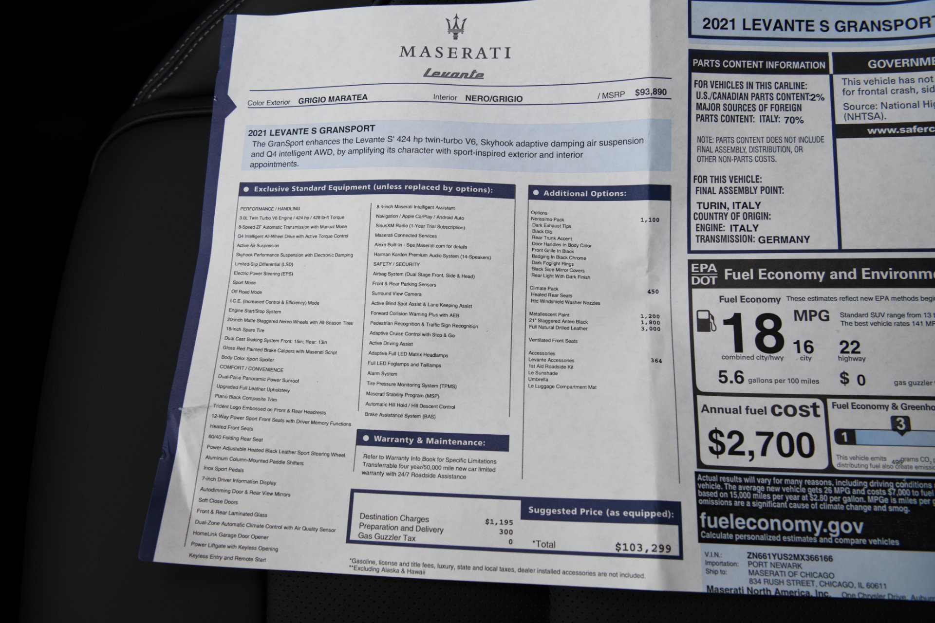 New 2021 Maserati Levante S GranSport | St. Petersburg, FL