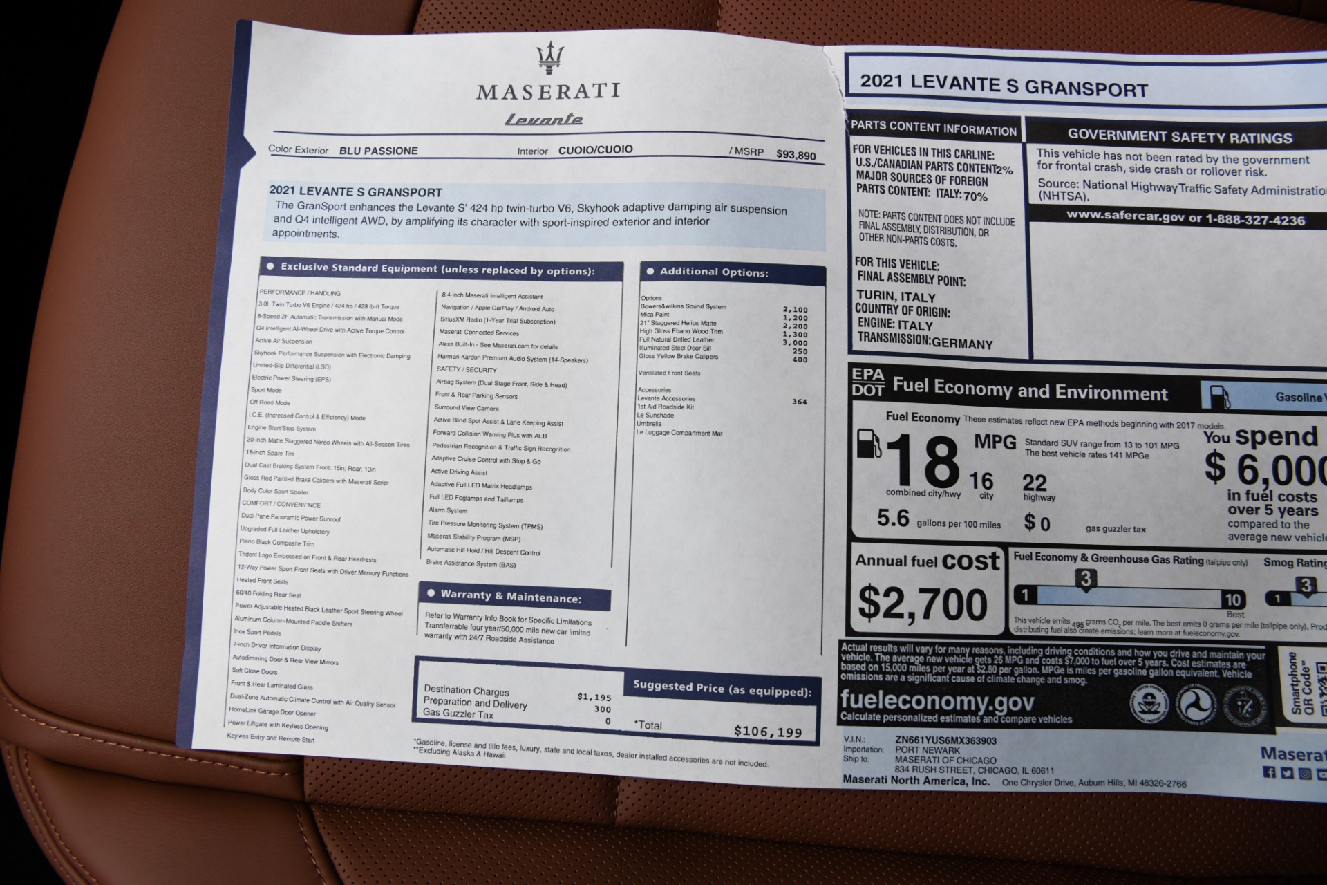 New 2021 Maserati Levante S GranSport | St. Petersburg, FL