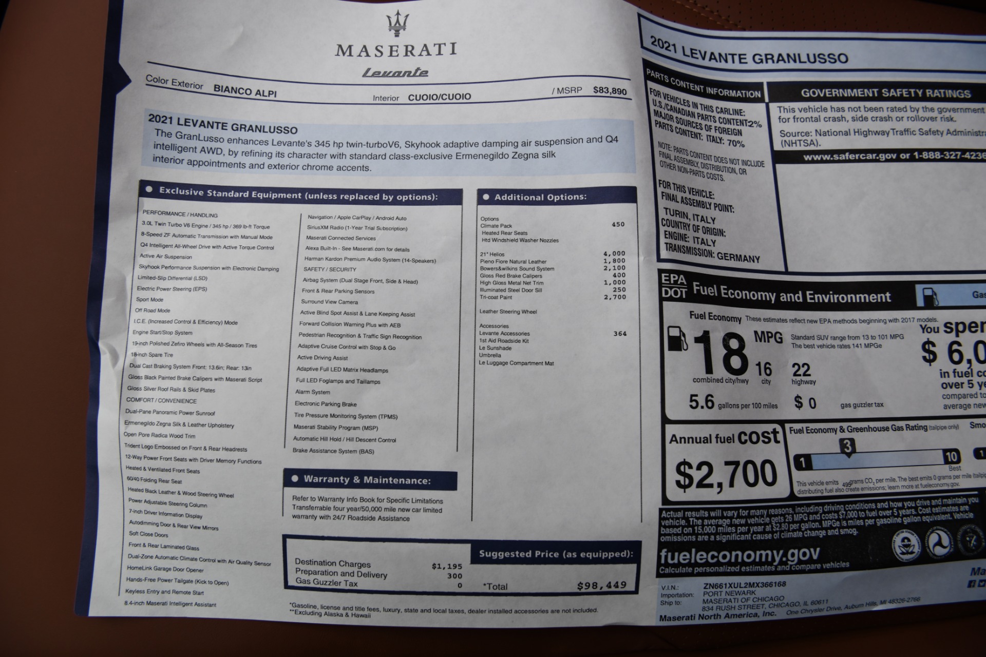 New 2021 Maserati Levante GranLusso | St. Petersburg, FL