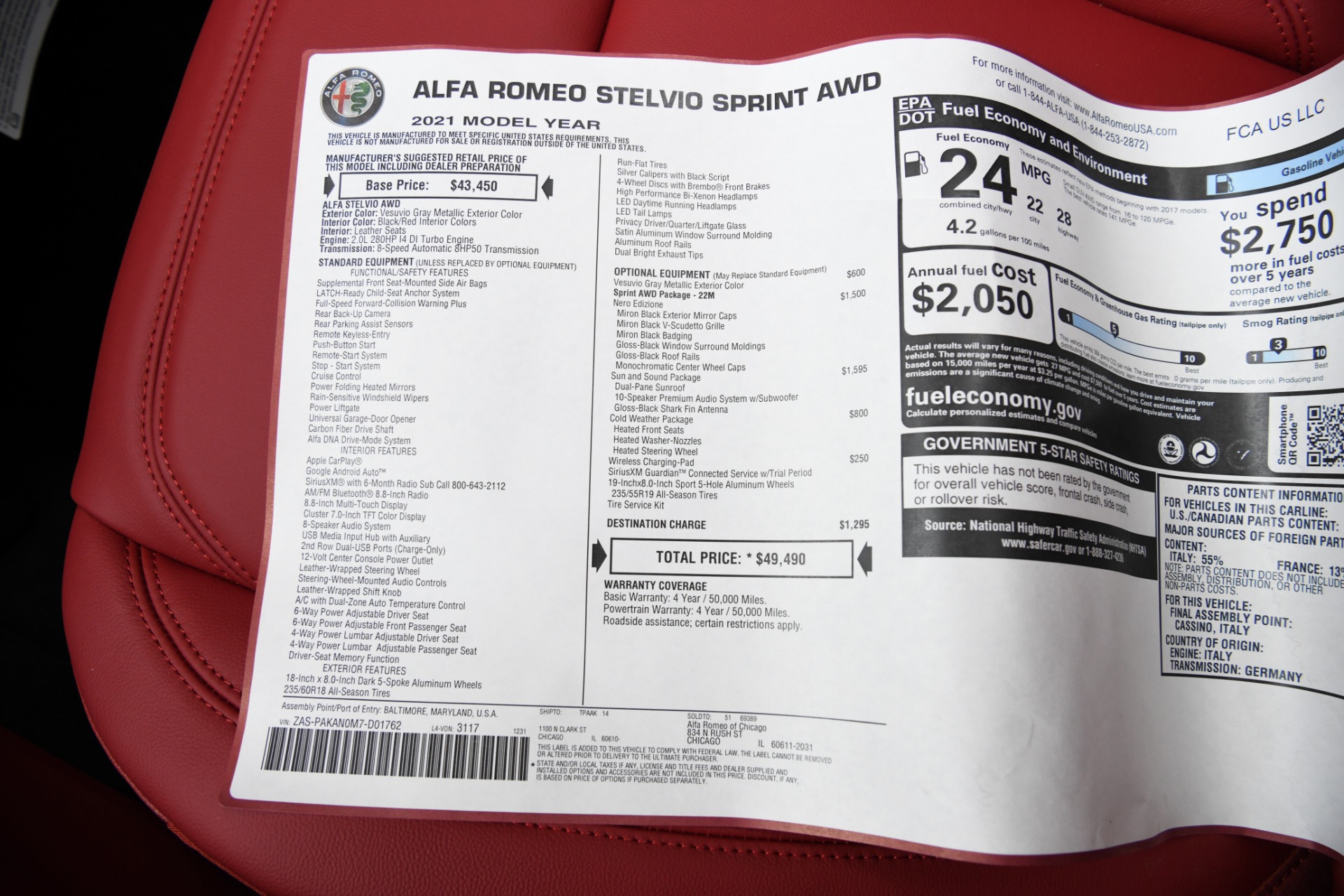 New 2021 Alfa Romeo Stelvio Sprint | St. Petersburg, FL