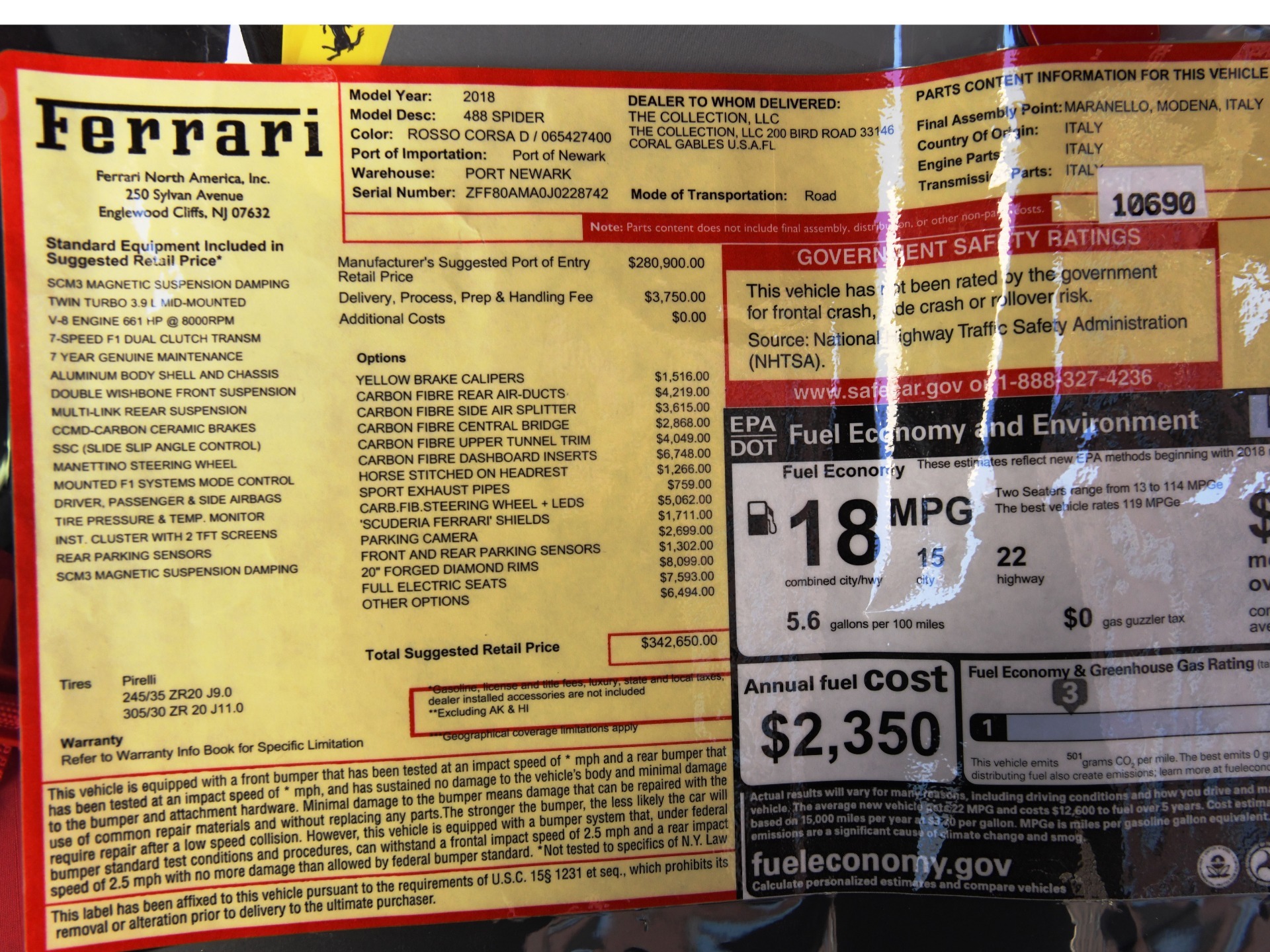 Used 2018 Ferrari 488 Spider | St. Petersburg, FL