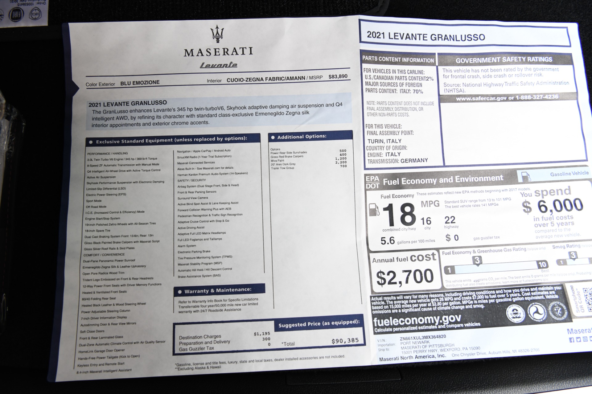 New 2021 Maserati Levante GranLusso | St. Petersburg, FL