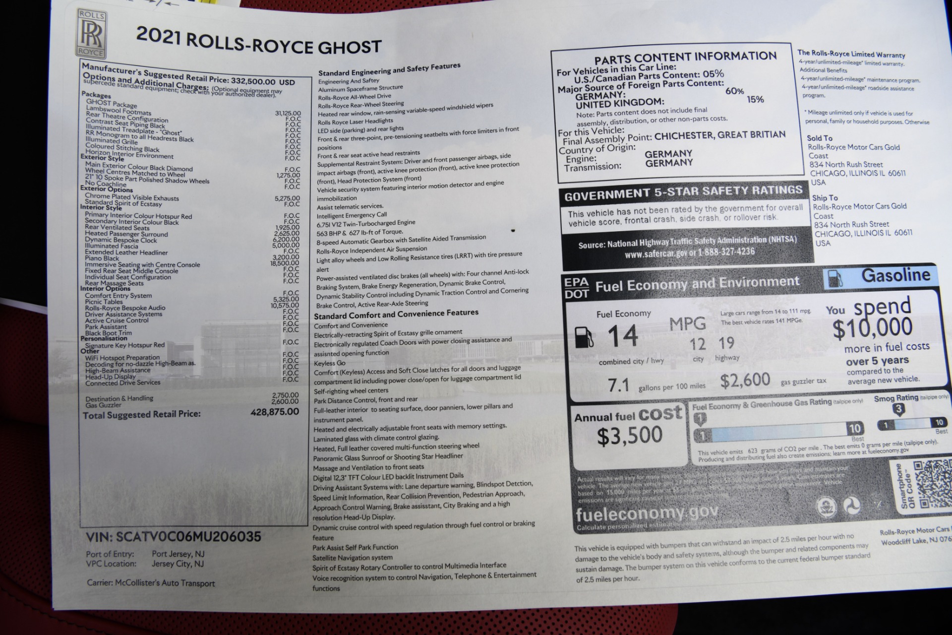 New 2021 Rolls-Royce Ghost | St. Petersburg, FL