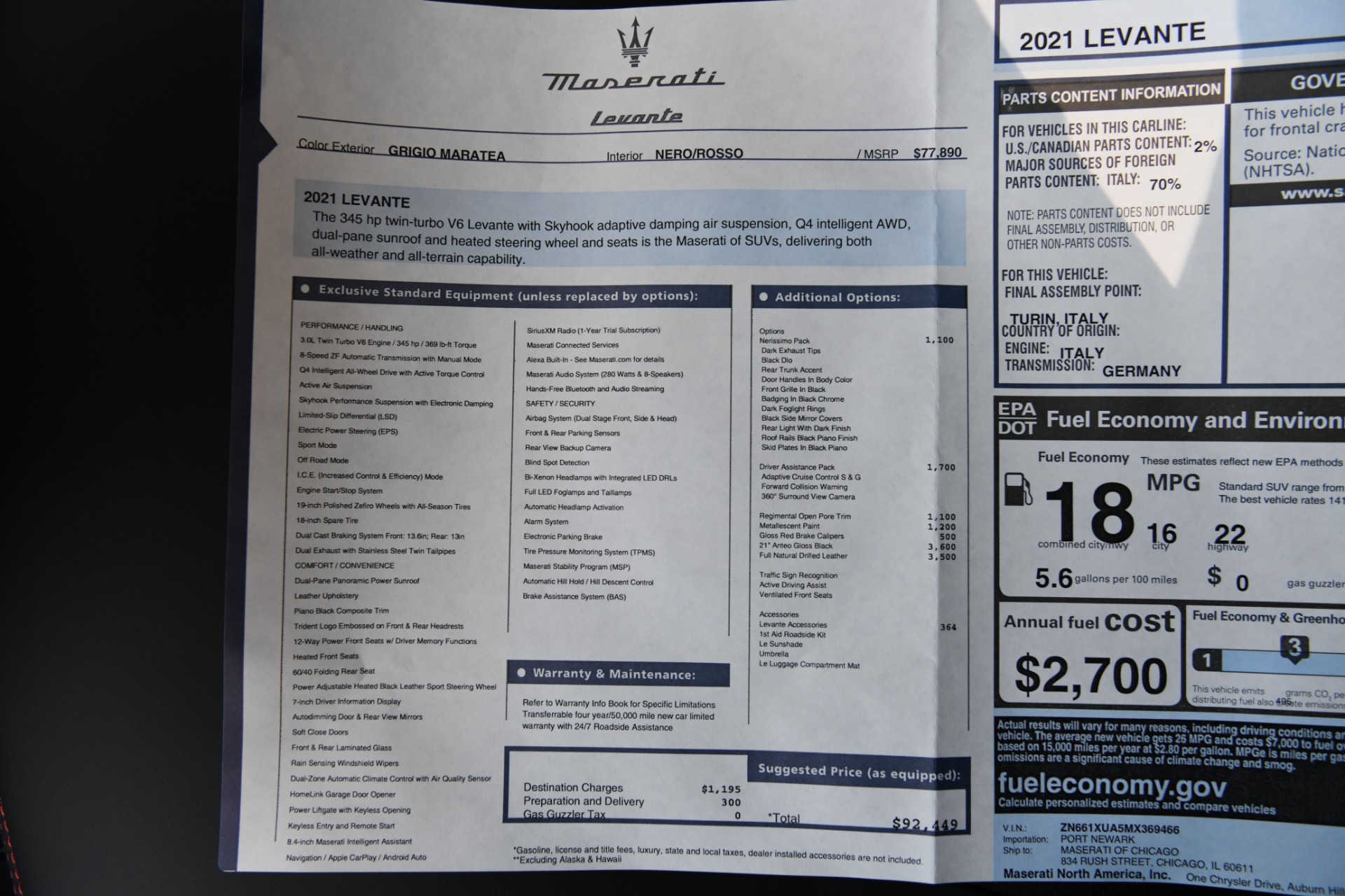 New 2021 Maserati Levante | St. Petersburg, FL