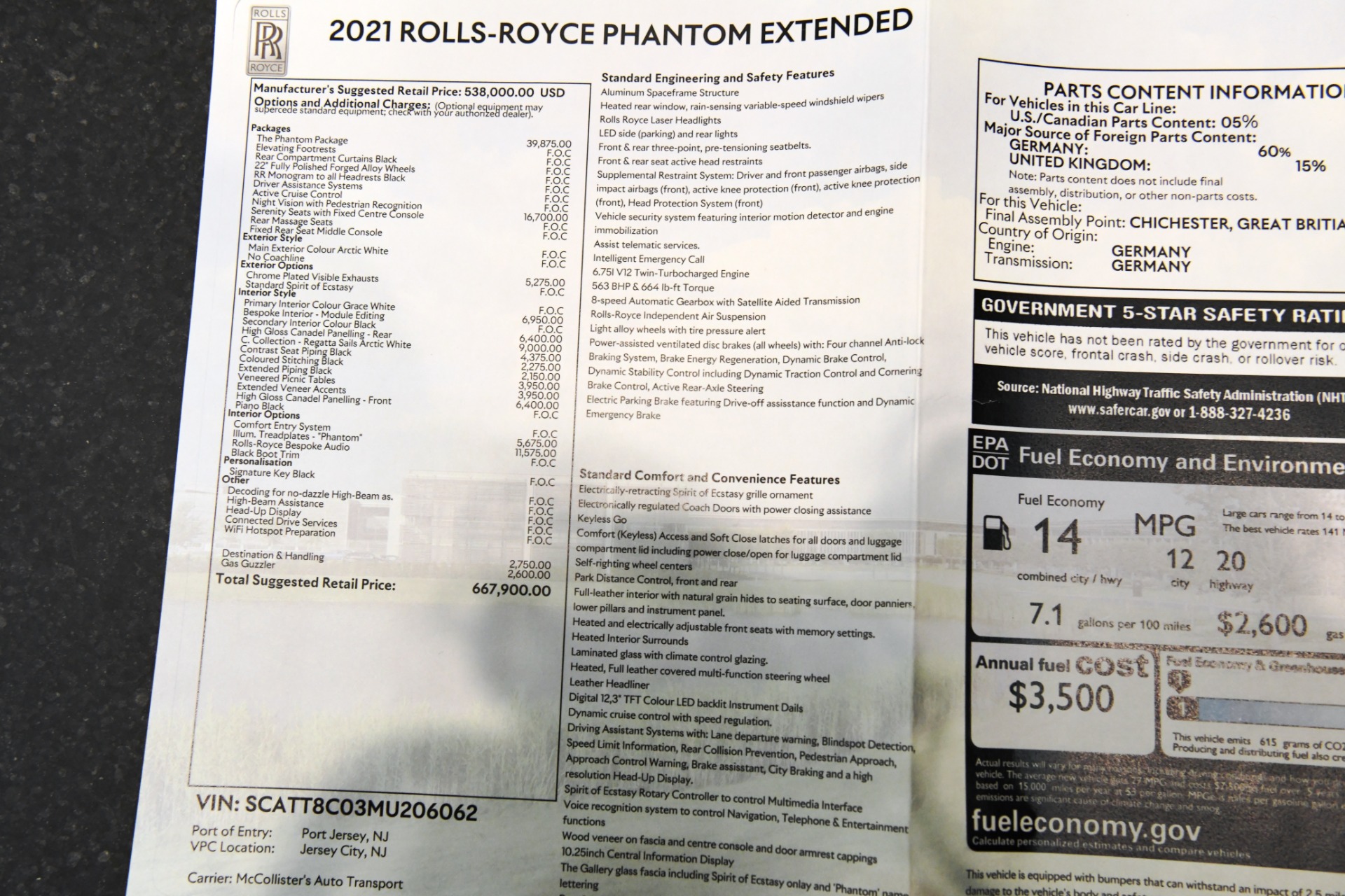 New 2021 Rolls-Royce Phantom EXTENDED WHEELBASE EWB | St. Petersburg, FL
