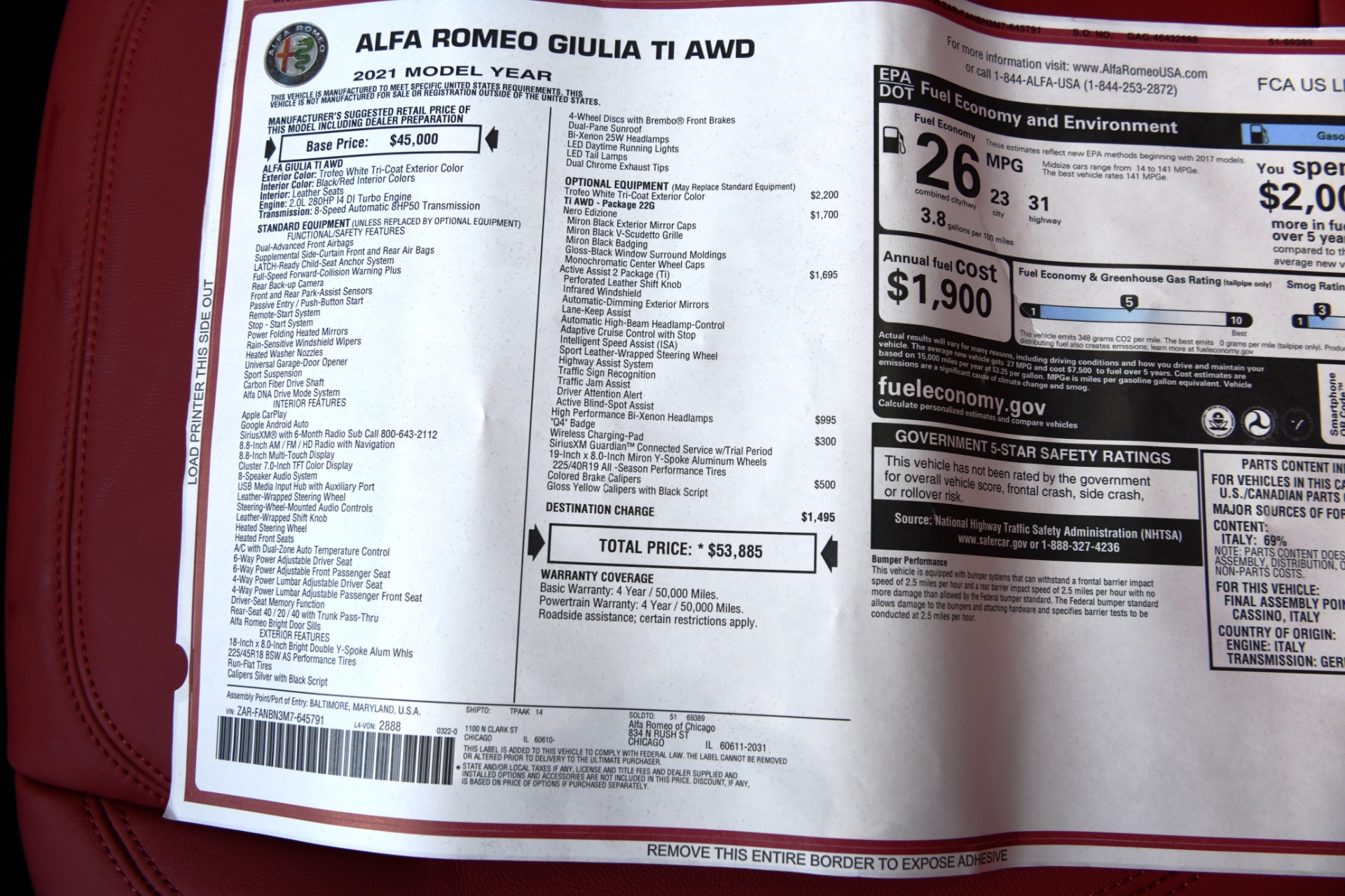 New 2021 Alfa Romeo Giulia Ti | St. Petersburg, FL