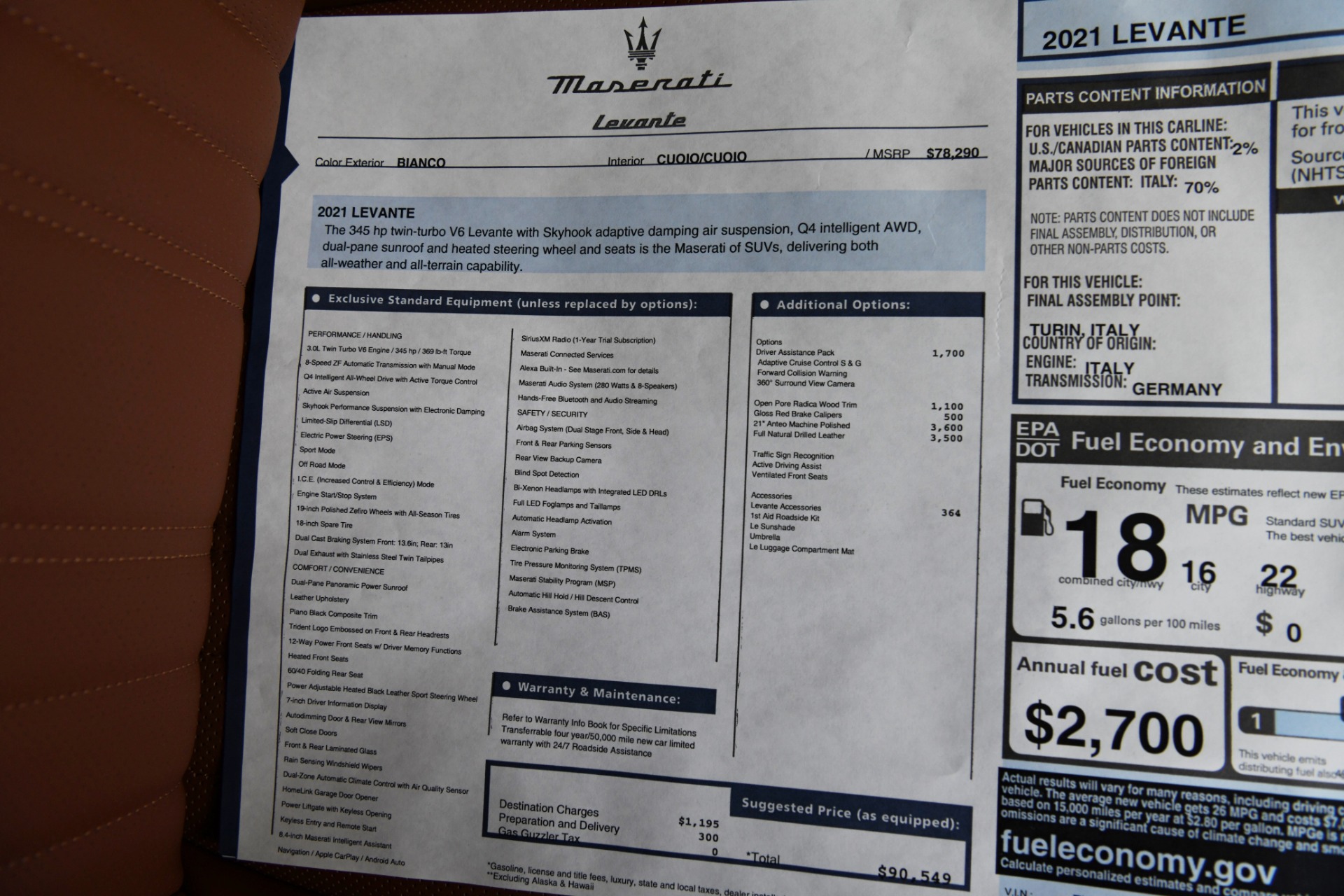 New 2021 Maserati Levante | St. Petersburg, FL