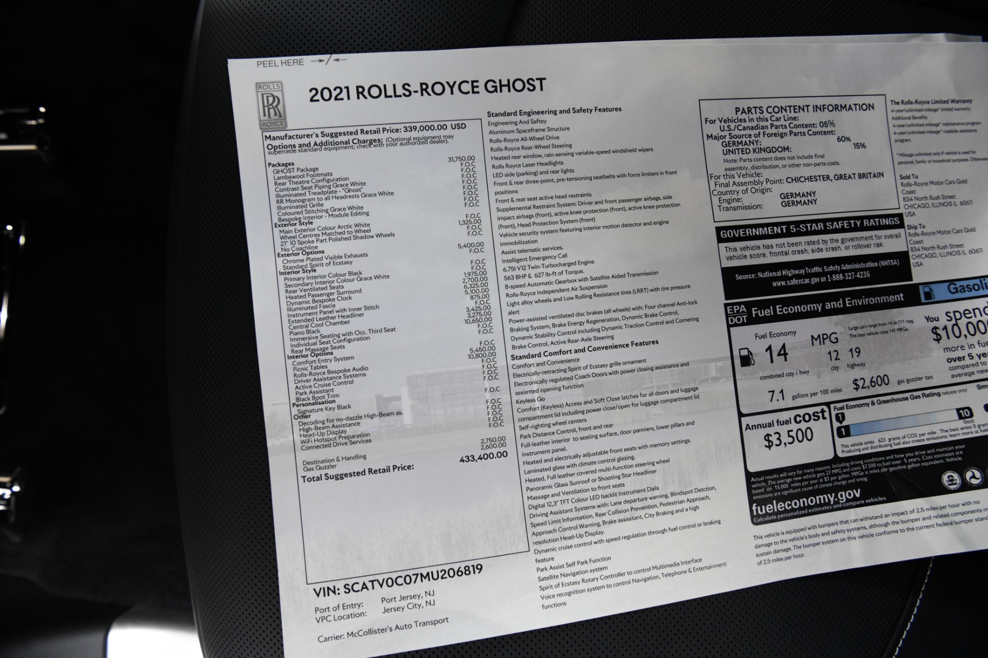Used 2021 Rolls-Royce Ghost | St. Petersburg, FL